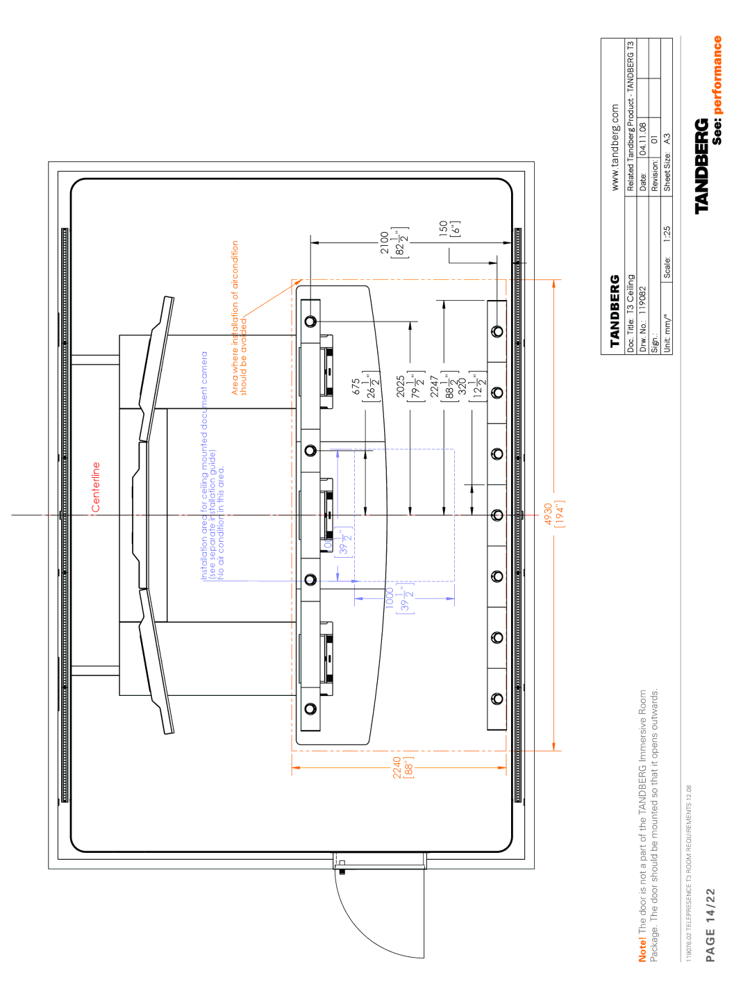 TANDBERG 119076.02 dimensions 14/22, 2240 