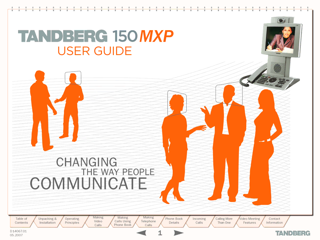 TANDBERG 150MXP manual User Guide 