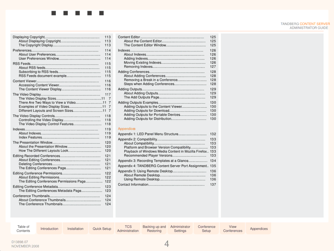 TANDBERG 1D13898.07 manual 134 