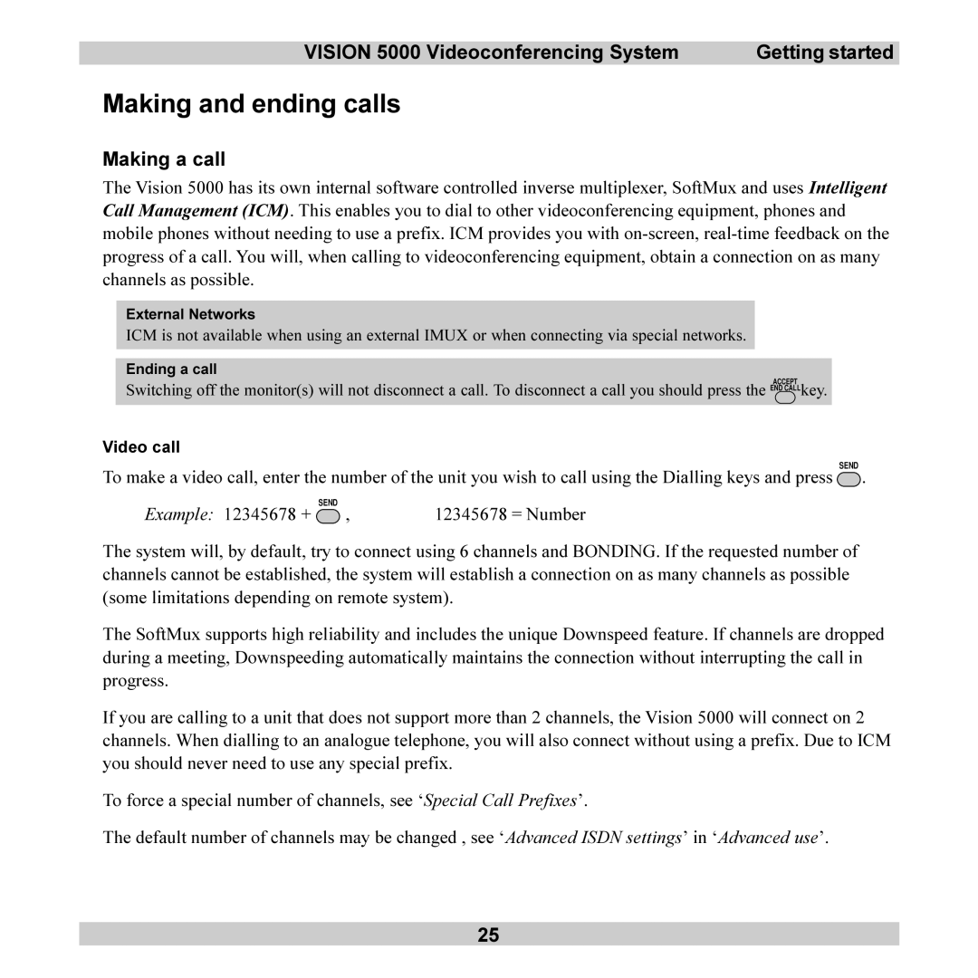 TANDBERG 5000 user manual Making and ending calls, Making a call, Video call 