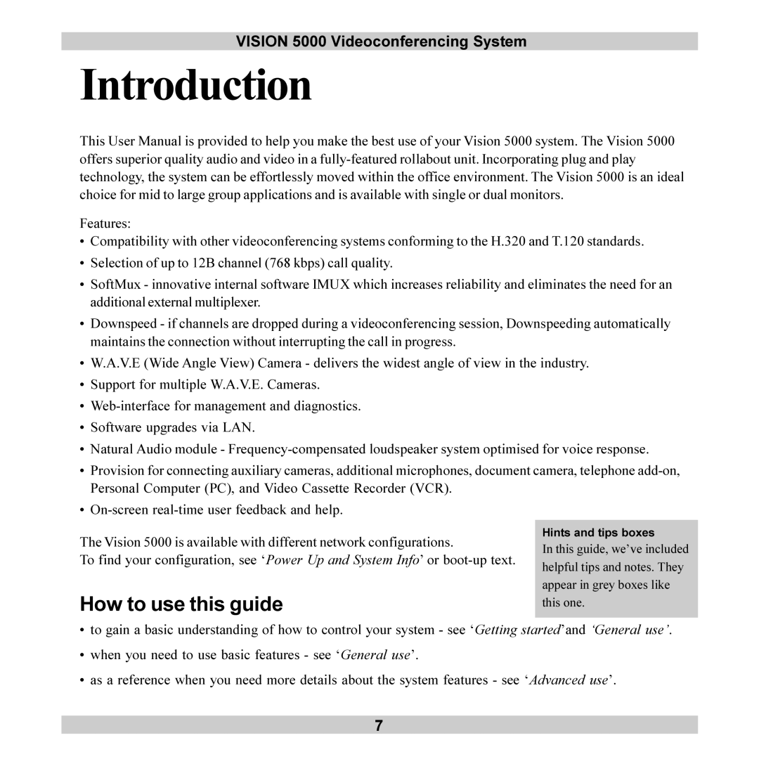 TANDBERG 5000 user manual Introduction, How to use this guide 