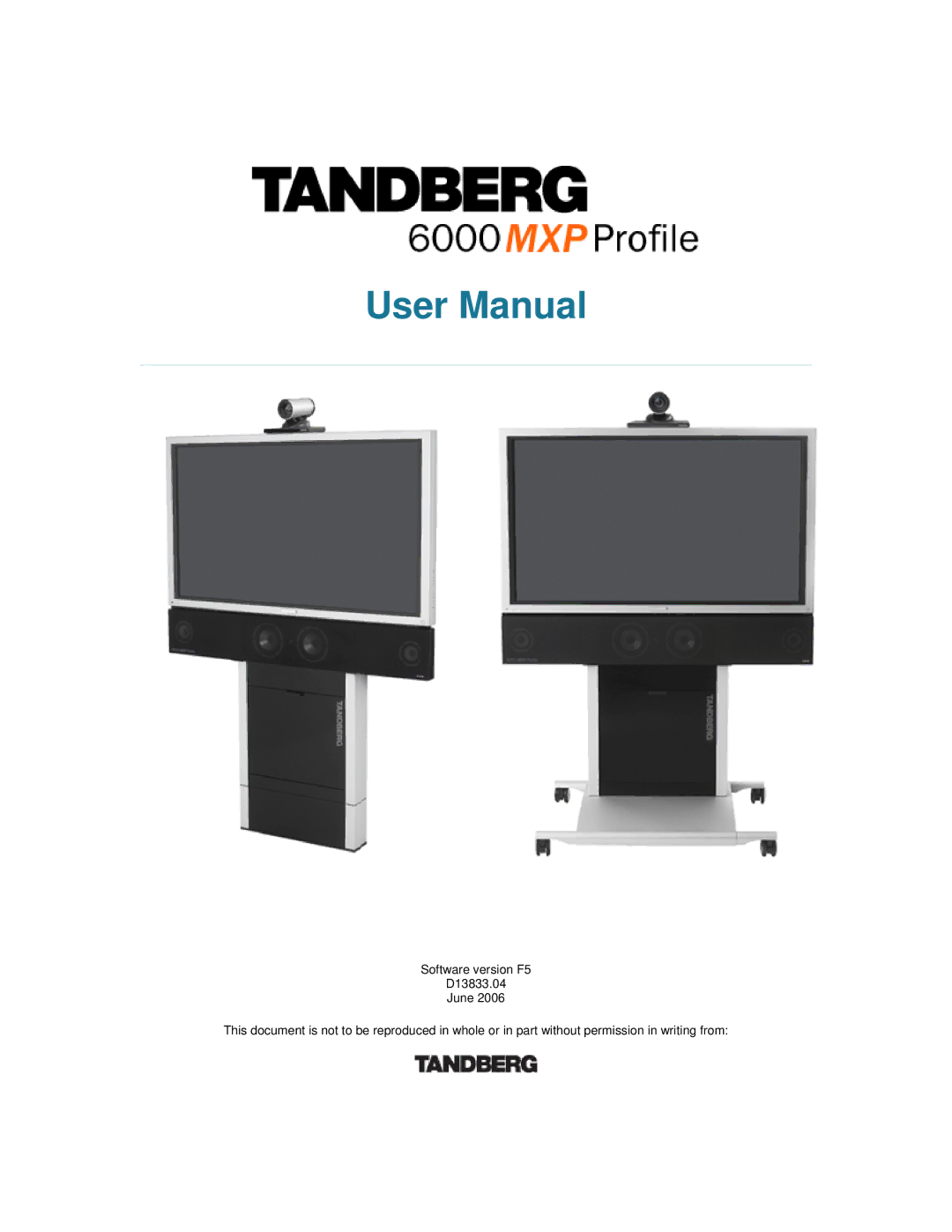 TANDBERG 6000 MXP user manual 