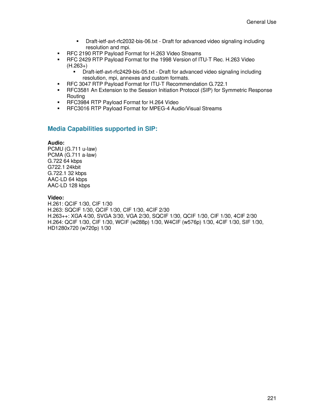 TANDBERG 6000 MXP user manual Audio, Video 