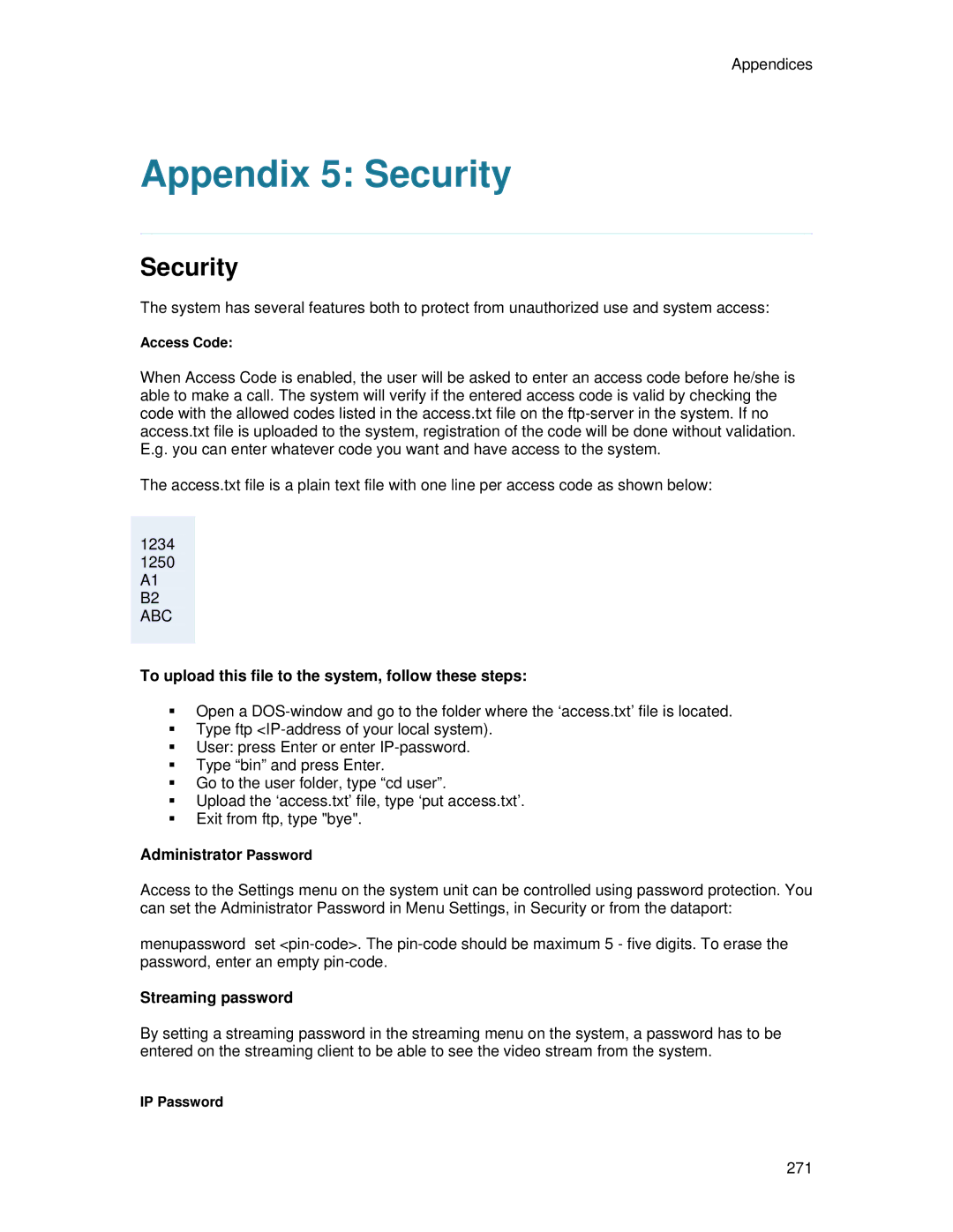 TANDBERG 6000 MXP Appendix 5 Security, To upload this file to the system, follow these steps, Administrator Password 