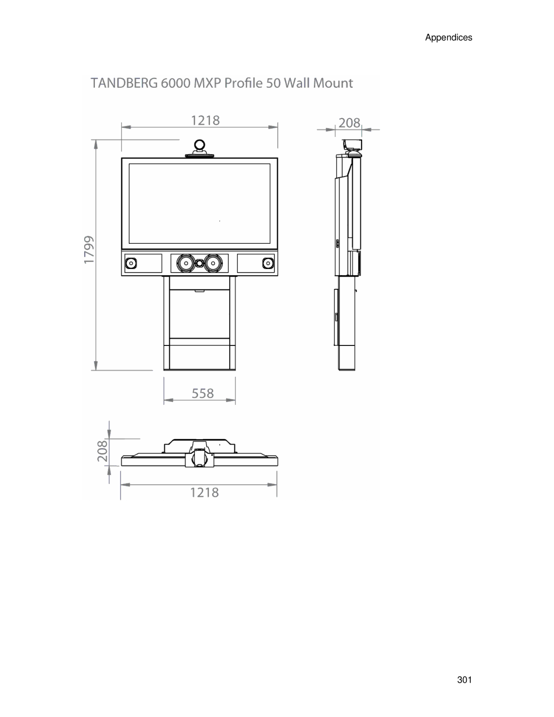 TANDBERG 6000 MXP user manual Appendices 301 