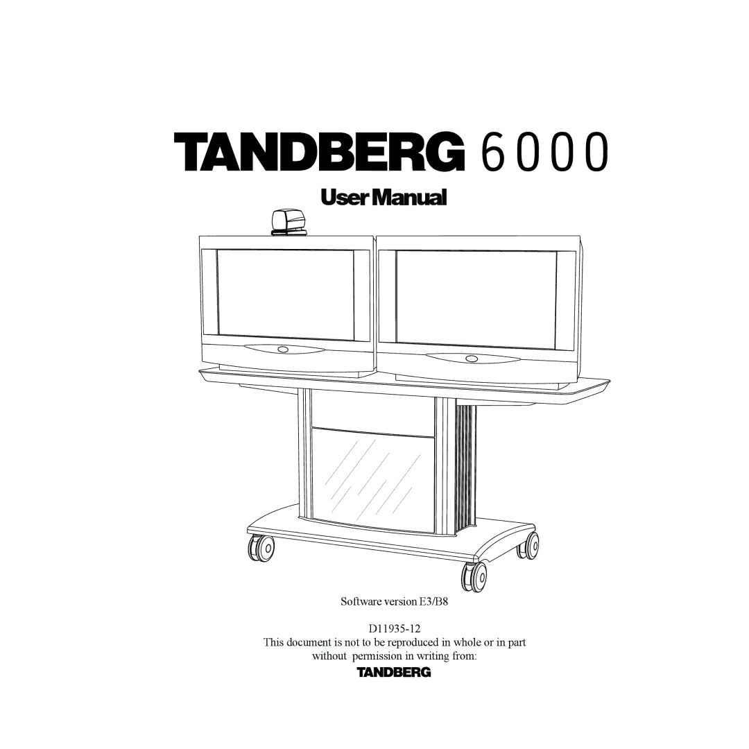 TANDBERG 6000 user manual UserManual 