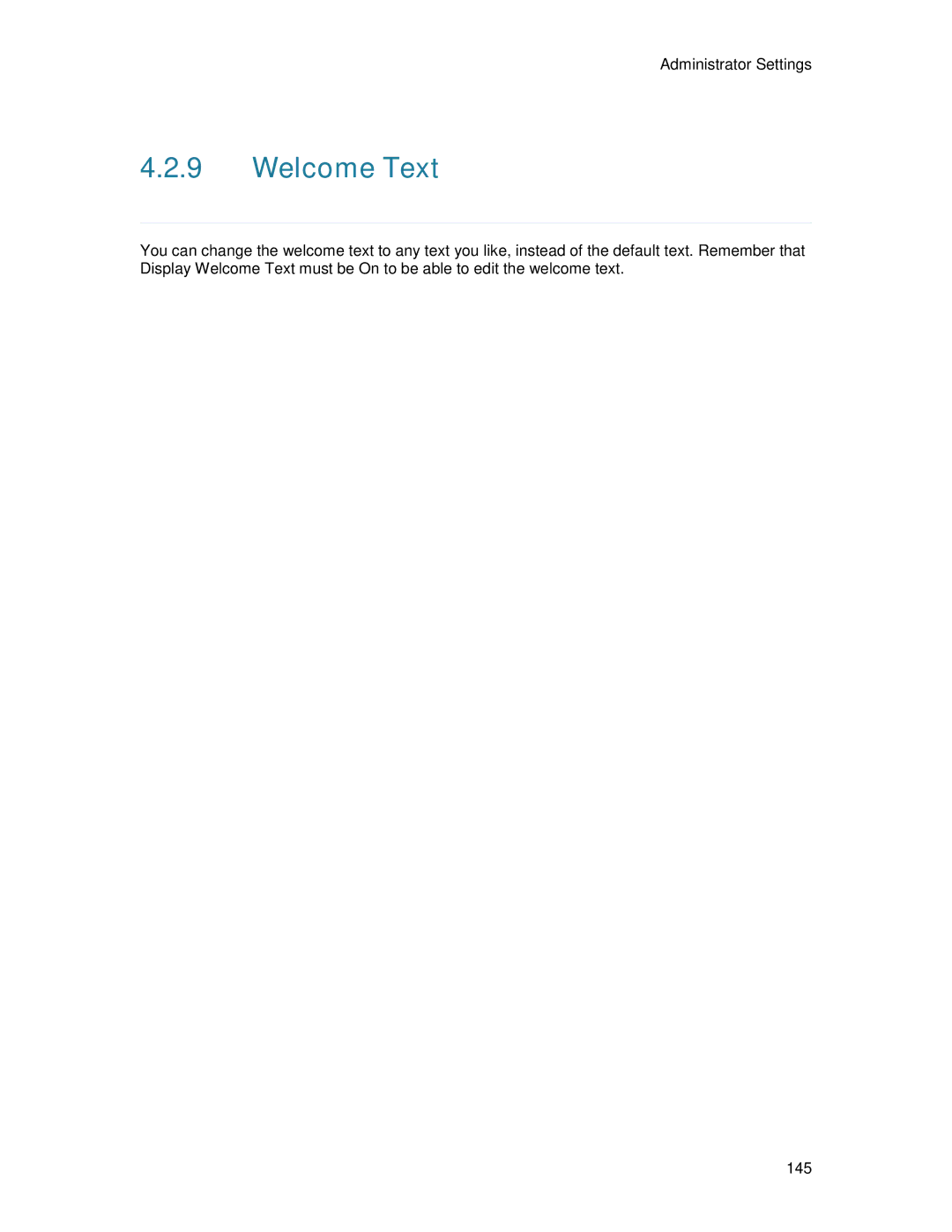 TANDBERG 6000MXP user manual Welcome Text 