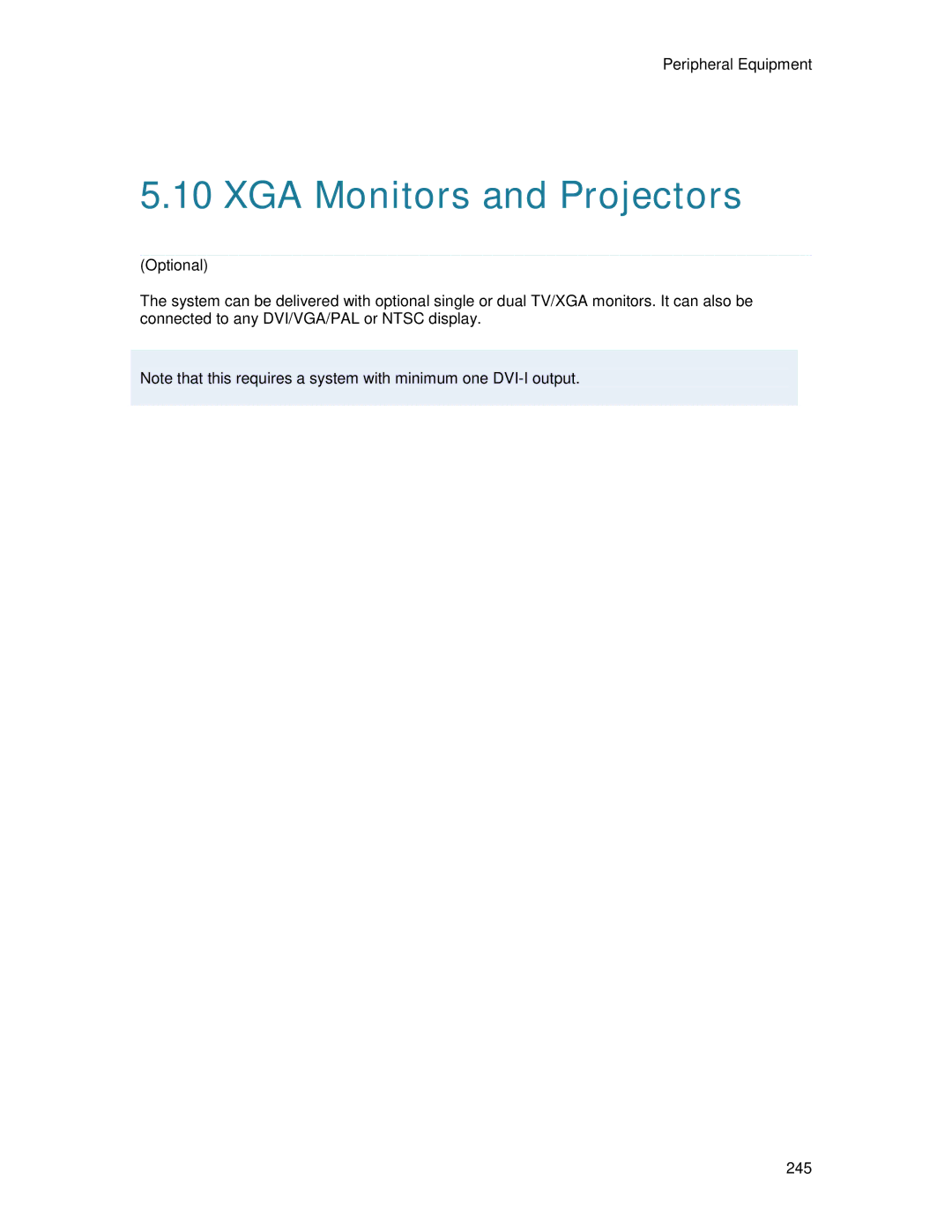 TANDBERG 6000MXP user manual XGA Monitors and Projectors 