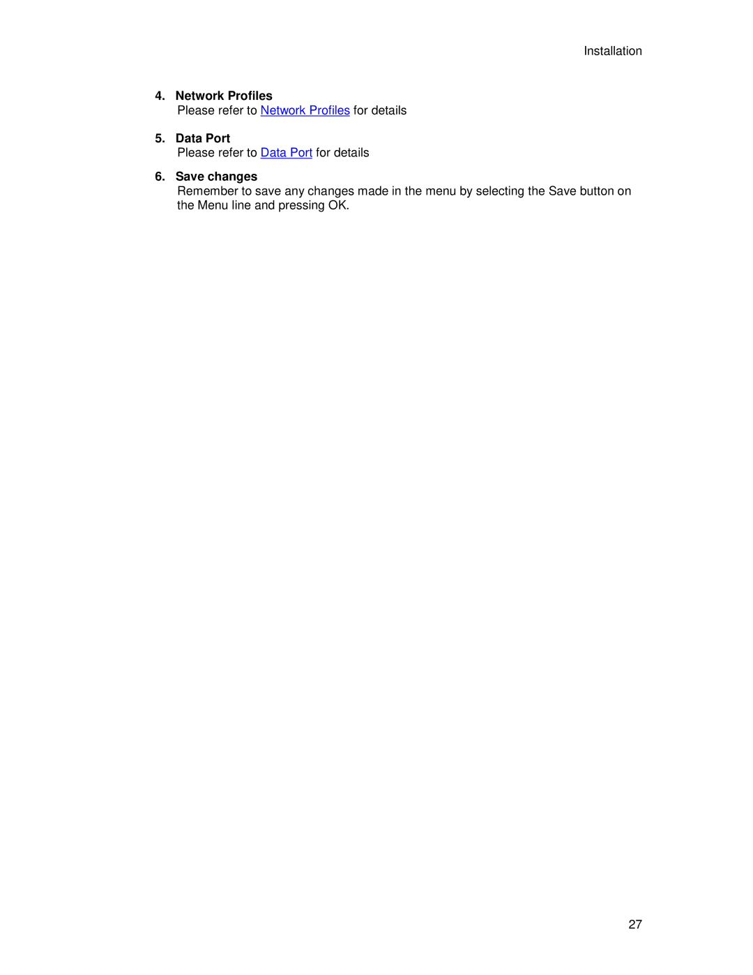 TANDBERG 6000MXP user manual Network Profiles, Data Port 