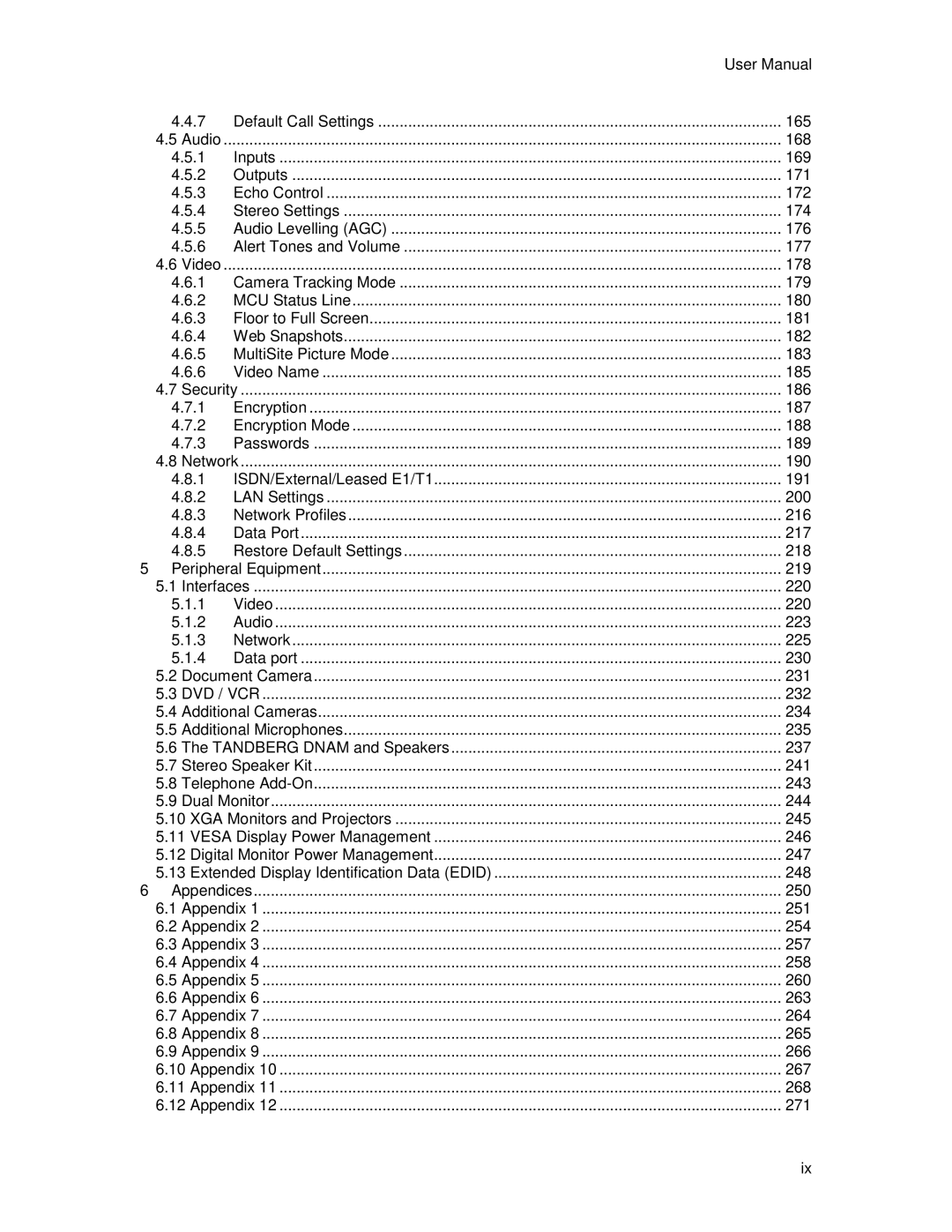 TANDBERG 6000MXP user manual 165 