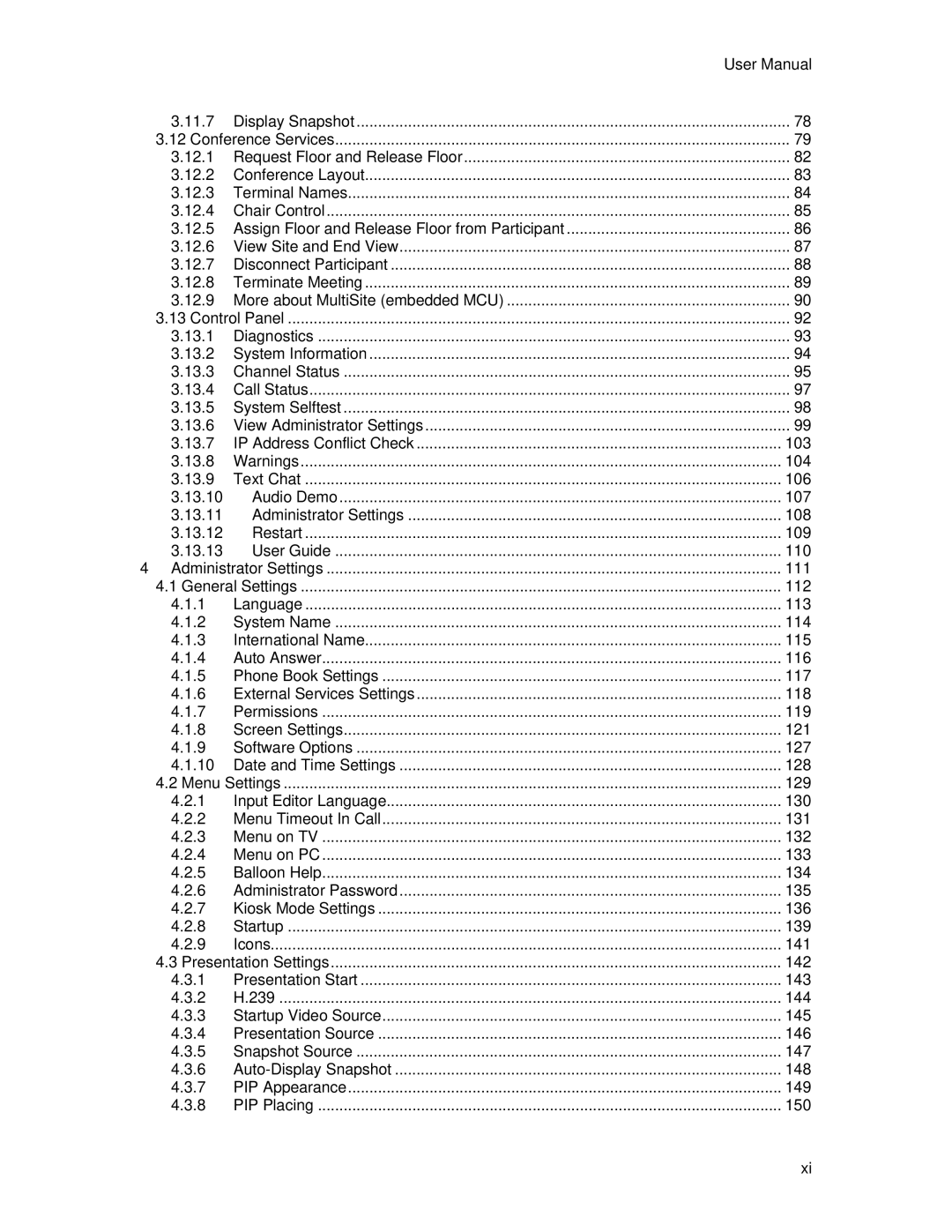 TANDBERG 700 MXP user manual 11.7 