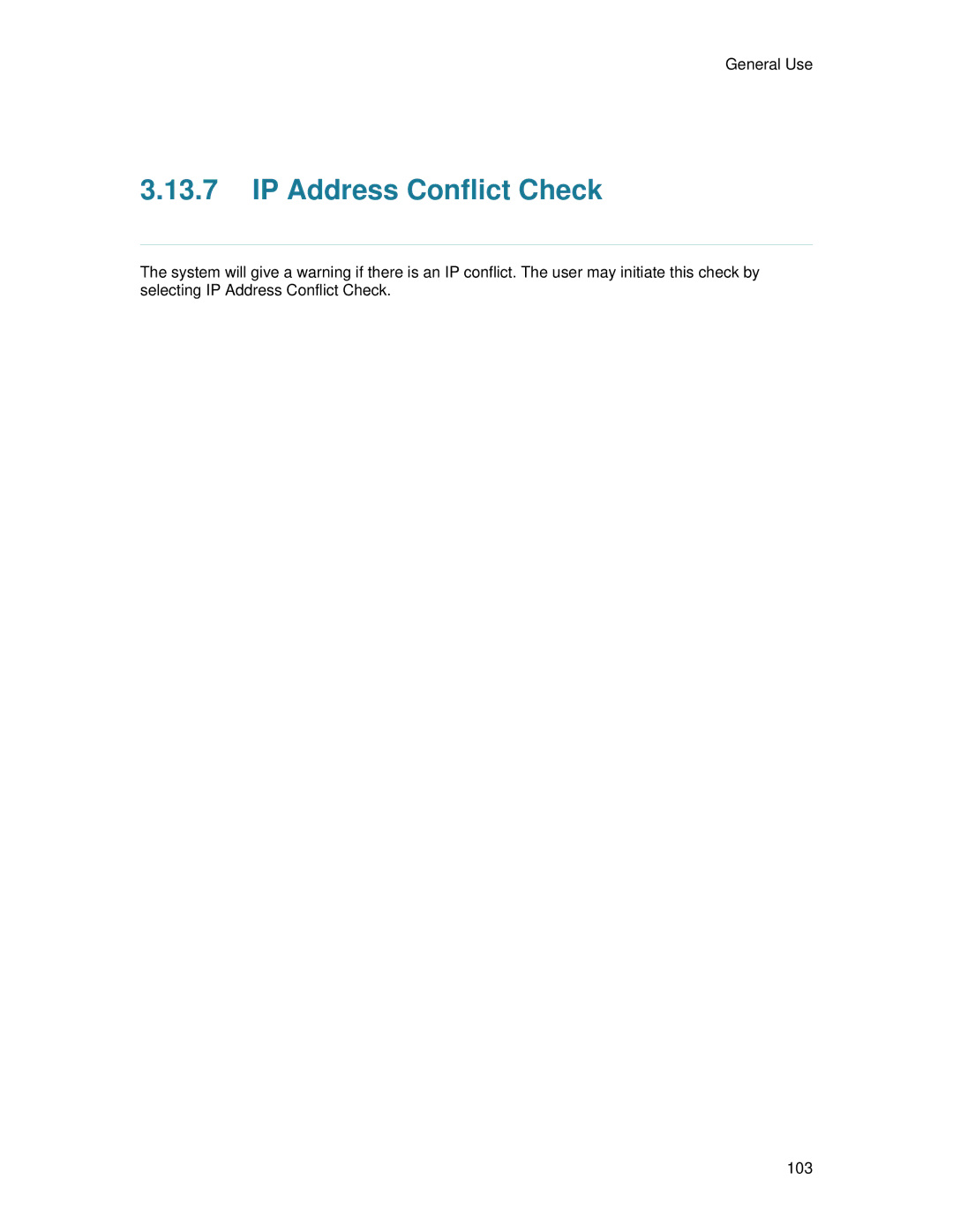 TANDBERG 700 MXP user manual IP Address Conflict Check 