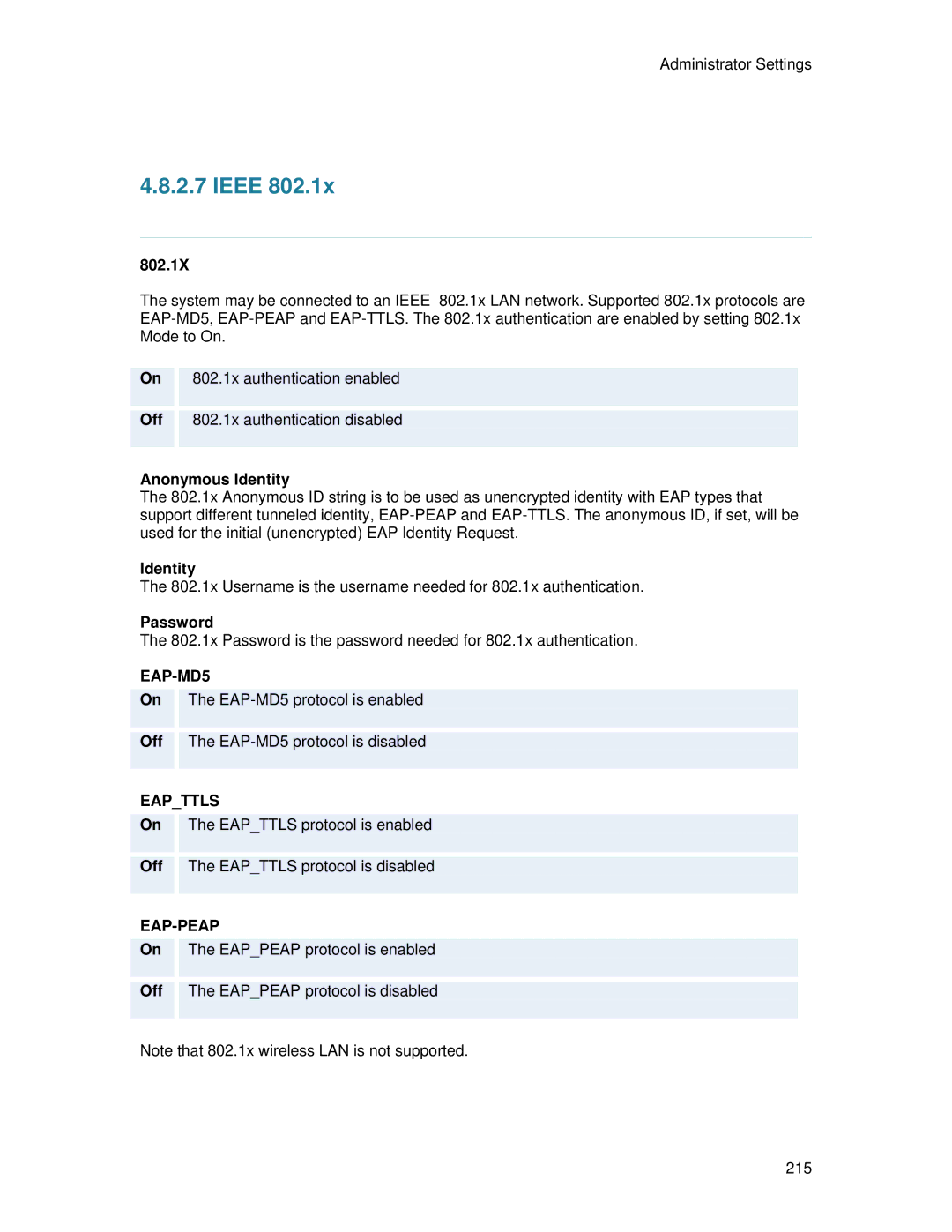 TANDBERG 700 MXP user manual Ieee 