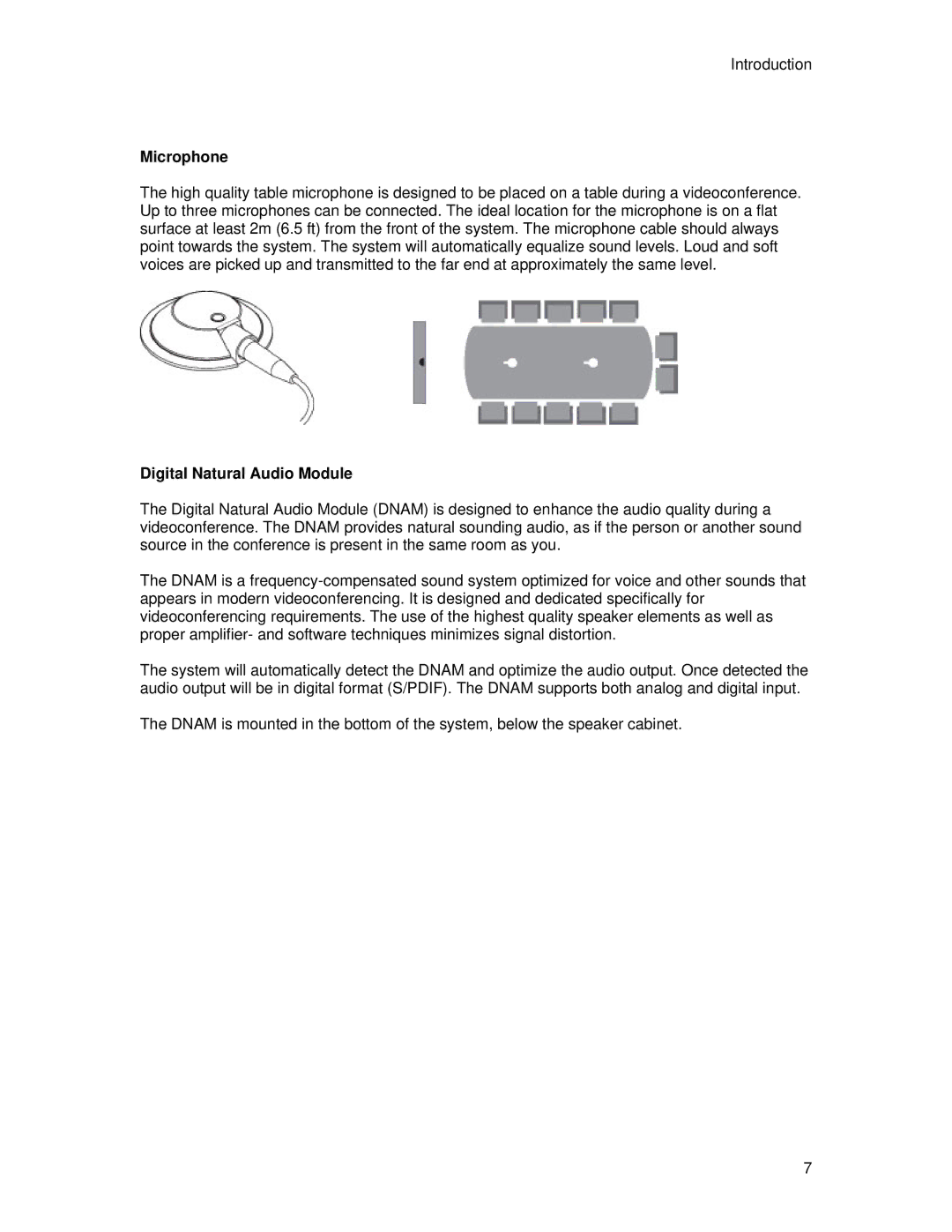 TANDBERG 7000 MXP user manual Microphone, Digital Natural Audio Module 