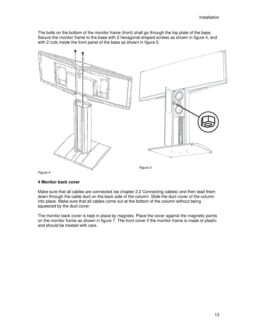 TANDBERG 7000 MXP user manual Monitor back cover 