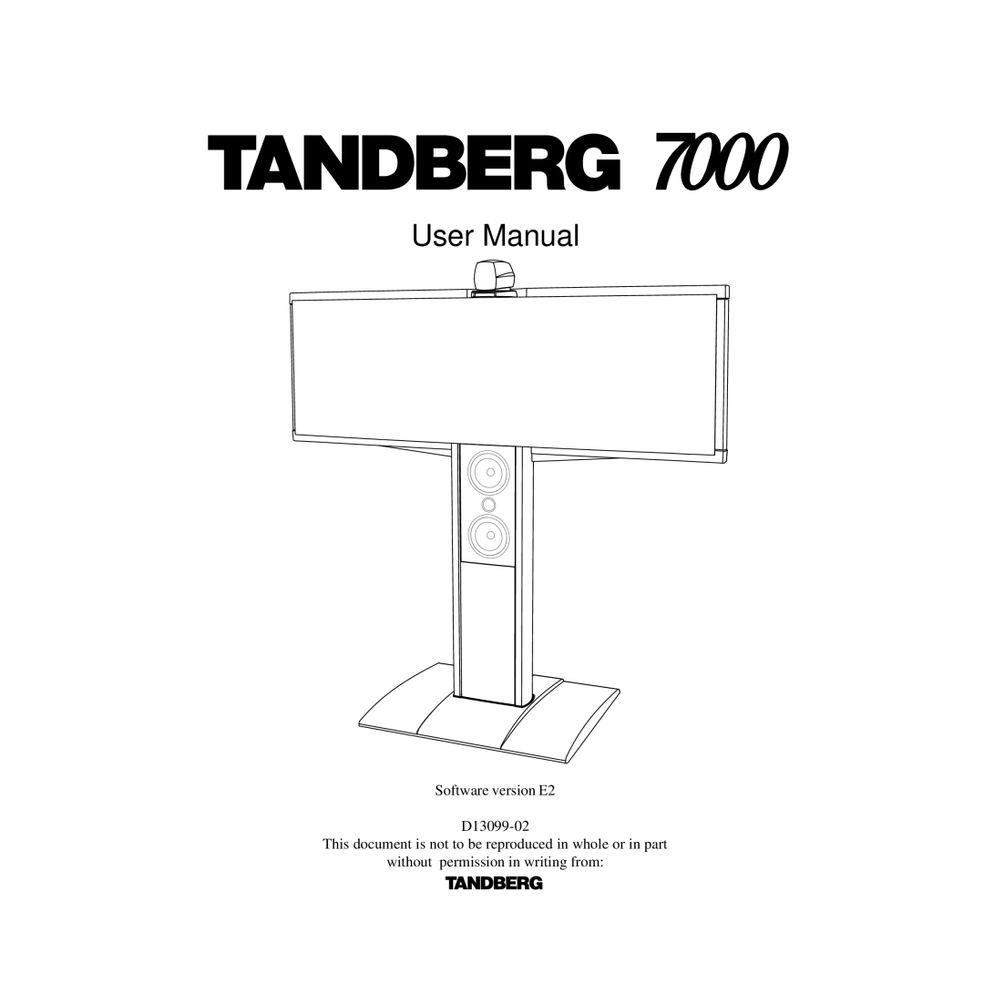 TANDBERG 7000 user manual 