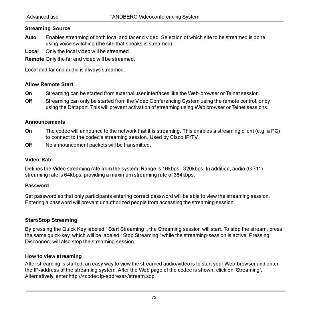 TANDBERG 990, 880, 770 user manual 