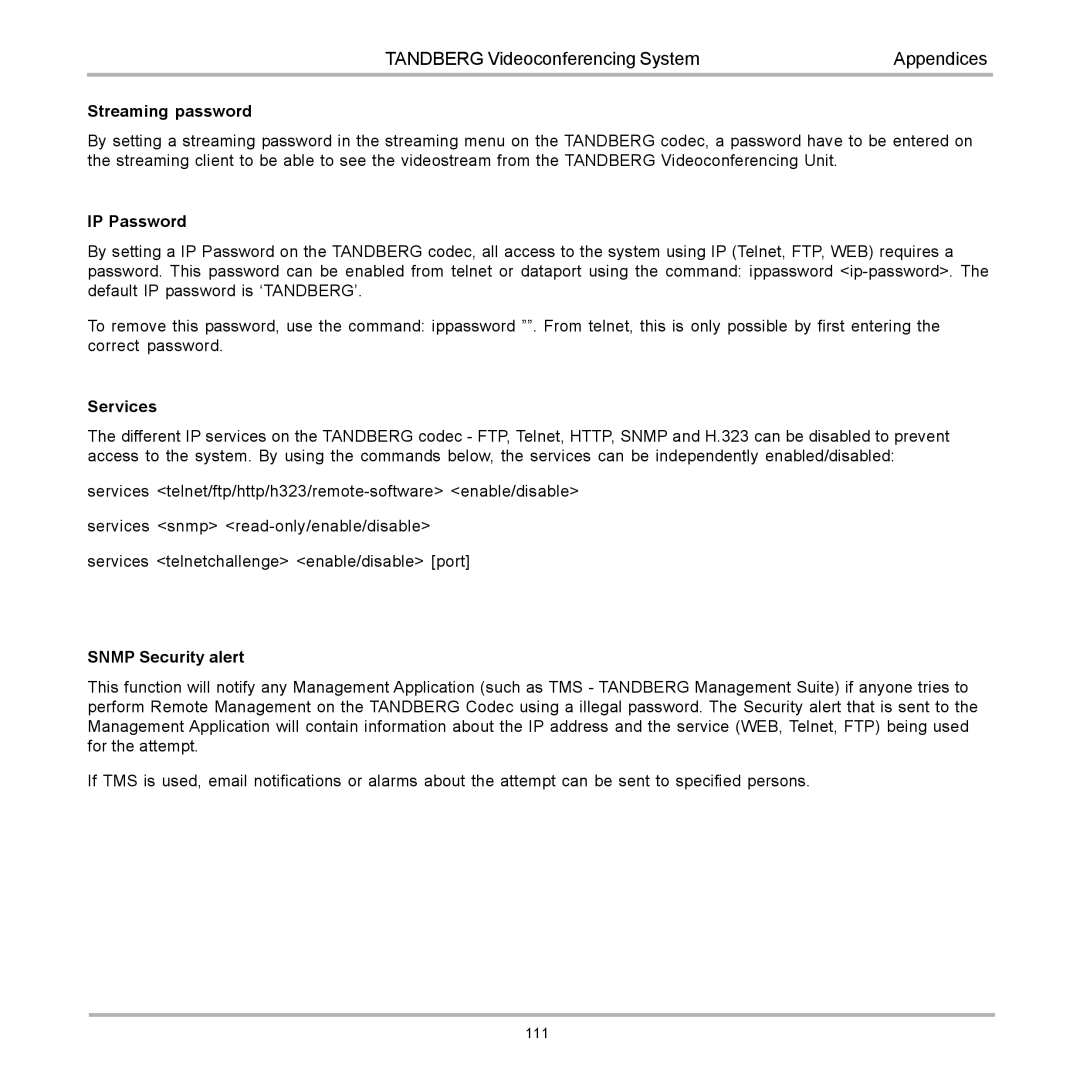 TANDBERG D12155-10 user manual 111 