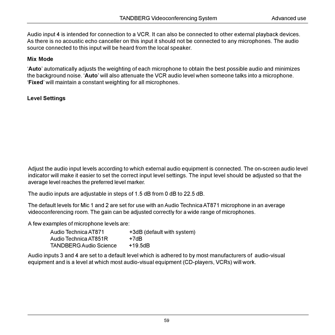 TANDBERG D12155-10 user manual 