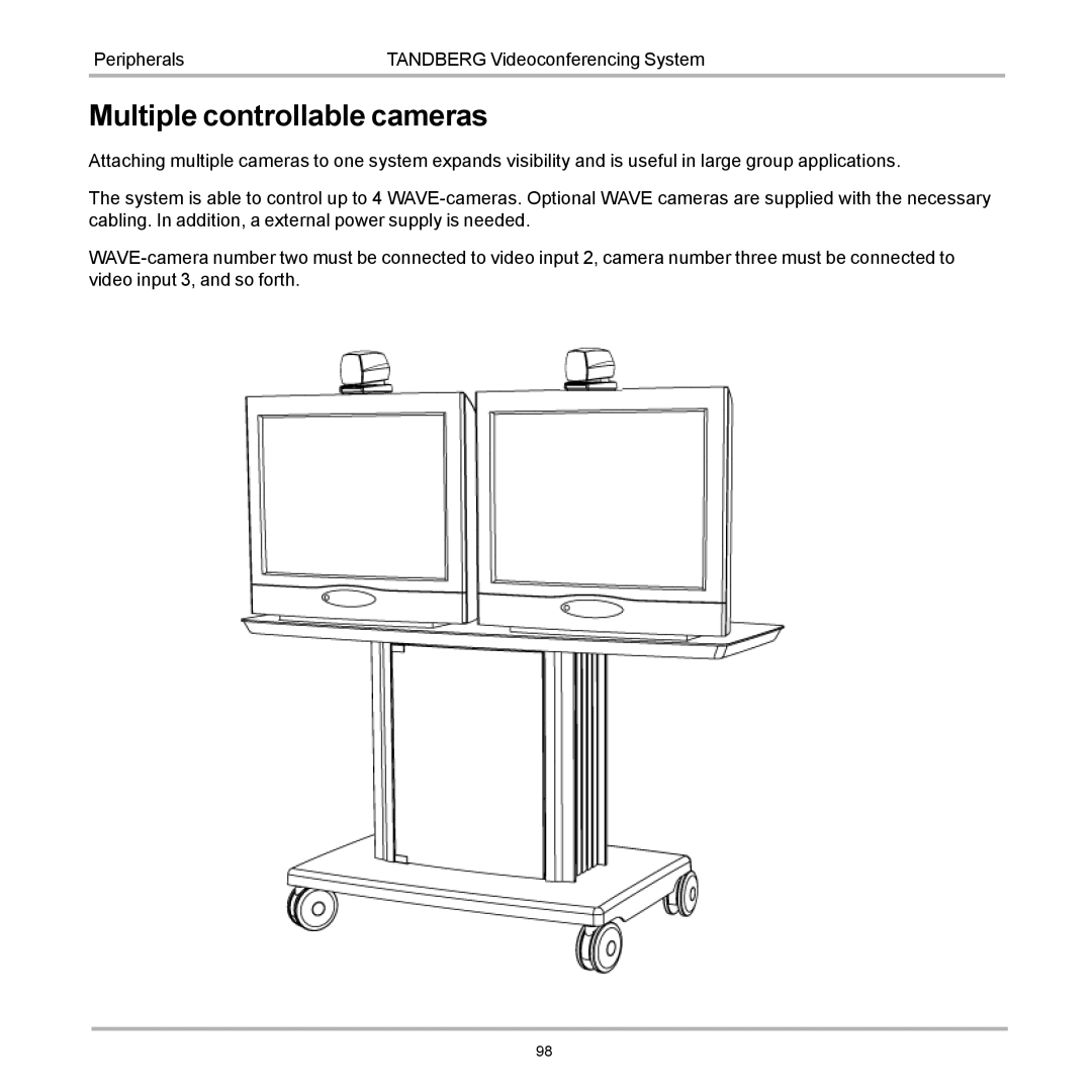 TANDBERG D12155-10 user manual Multiple controllable cameras 