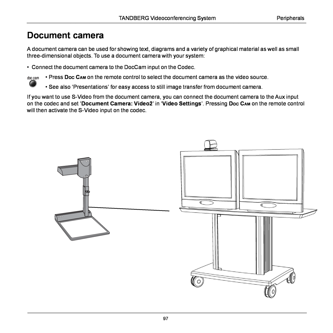 TANDBERG D12155-10 user manual Document camera 