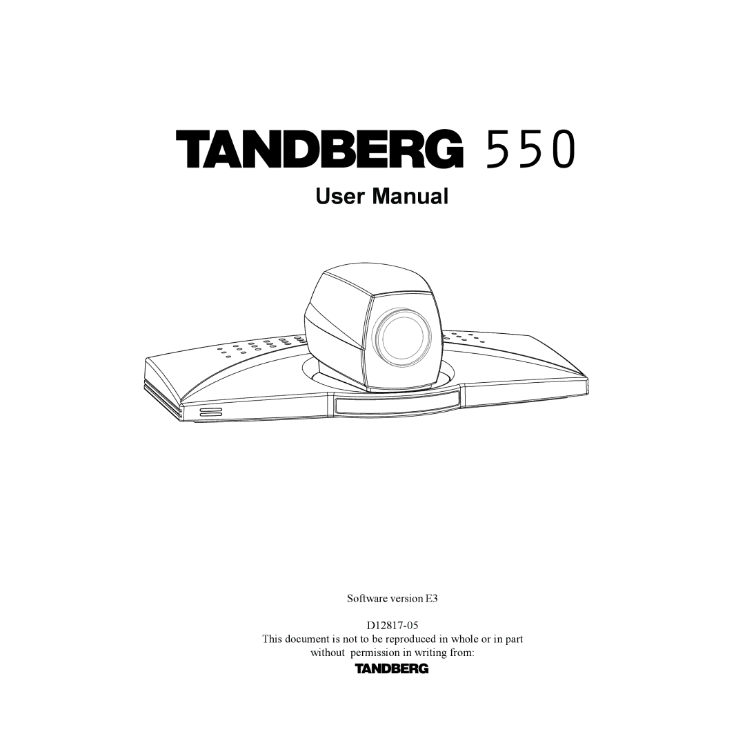 TANDBERG D12817-05 user manual 