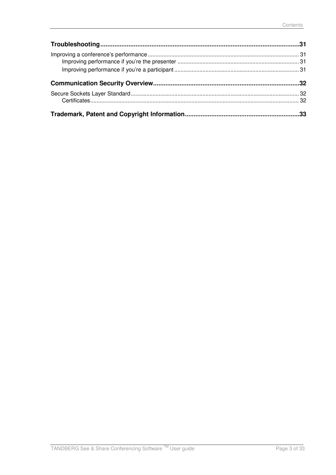 TANDBERG D13166 05 manual Communication Security Overview 