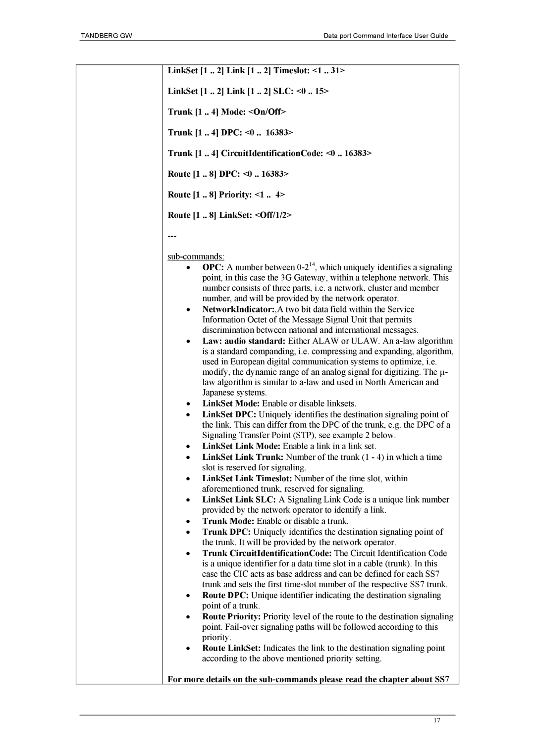 TANDBERG D1320202 manual Tandberg GW 