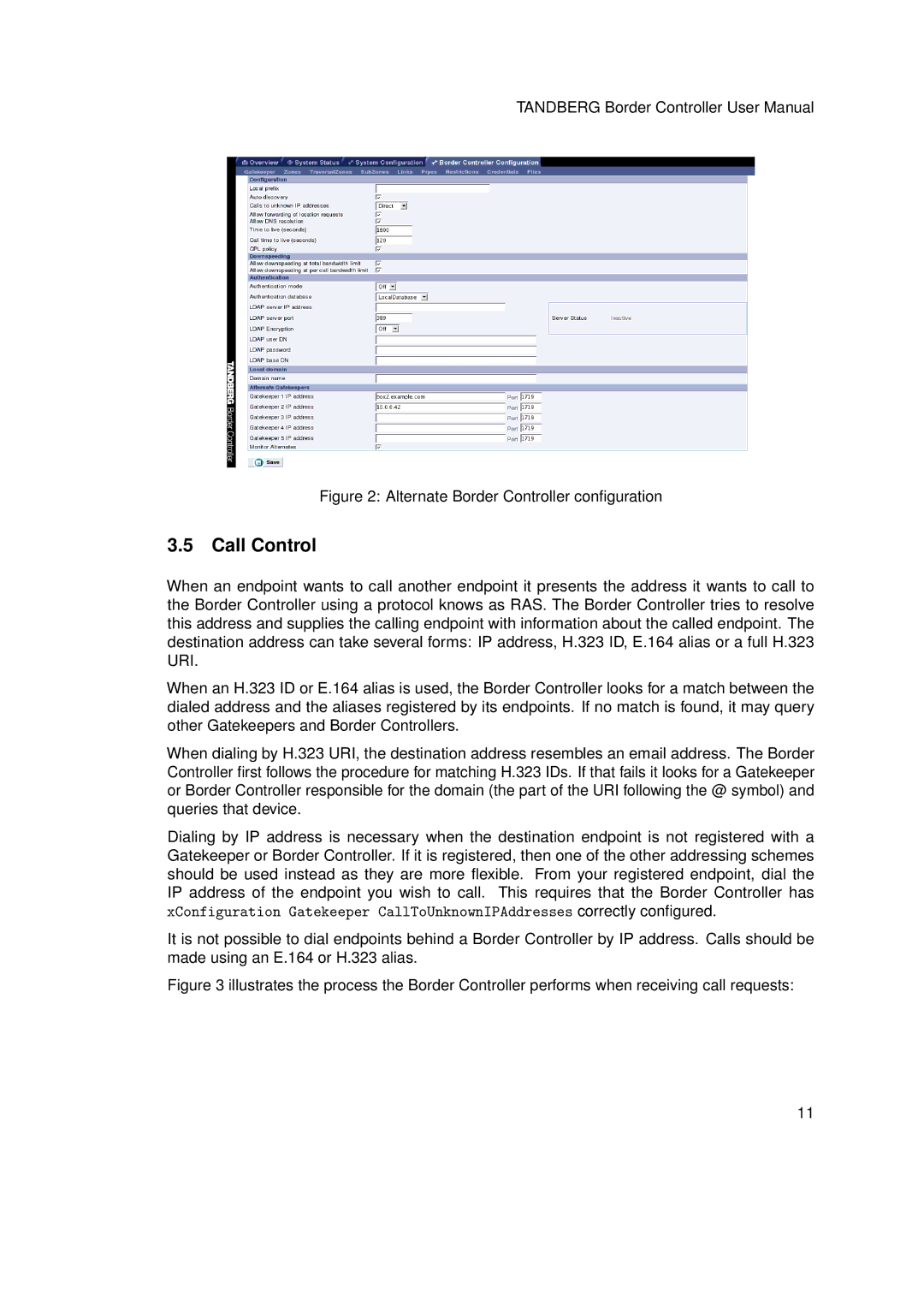 TANDBERG D13691.03 user manual Call Control 