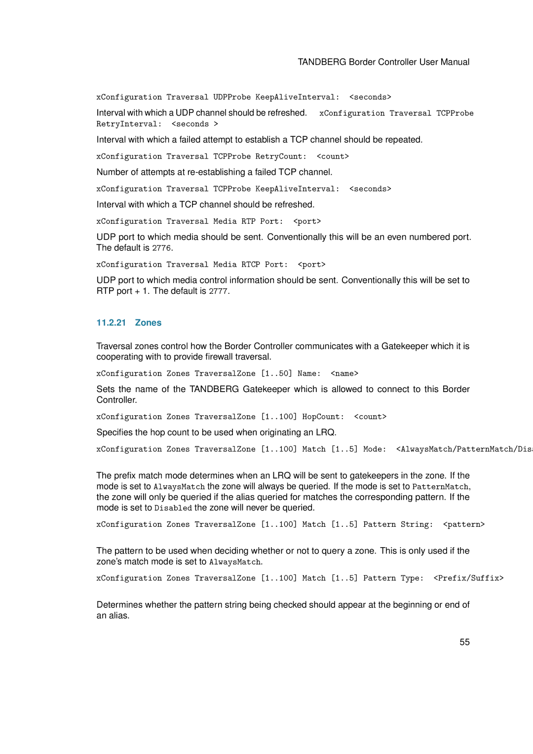 TANDBERG D13691.03 user manual Zones 