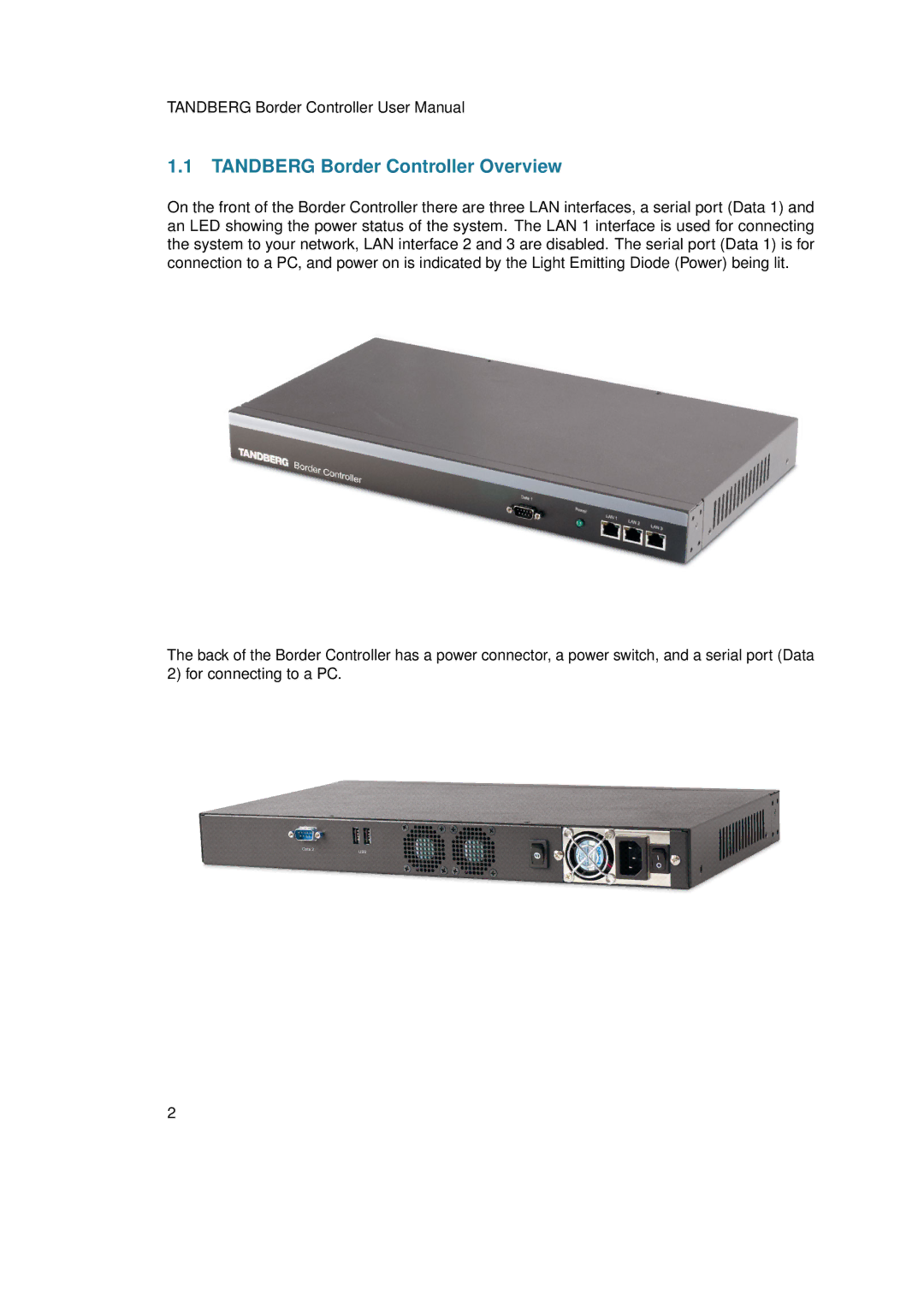 TANDBERG D13691.03 user manual Tandberg Border Controller Overview 