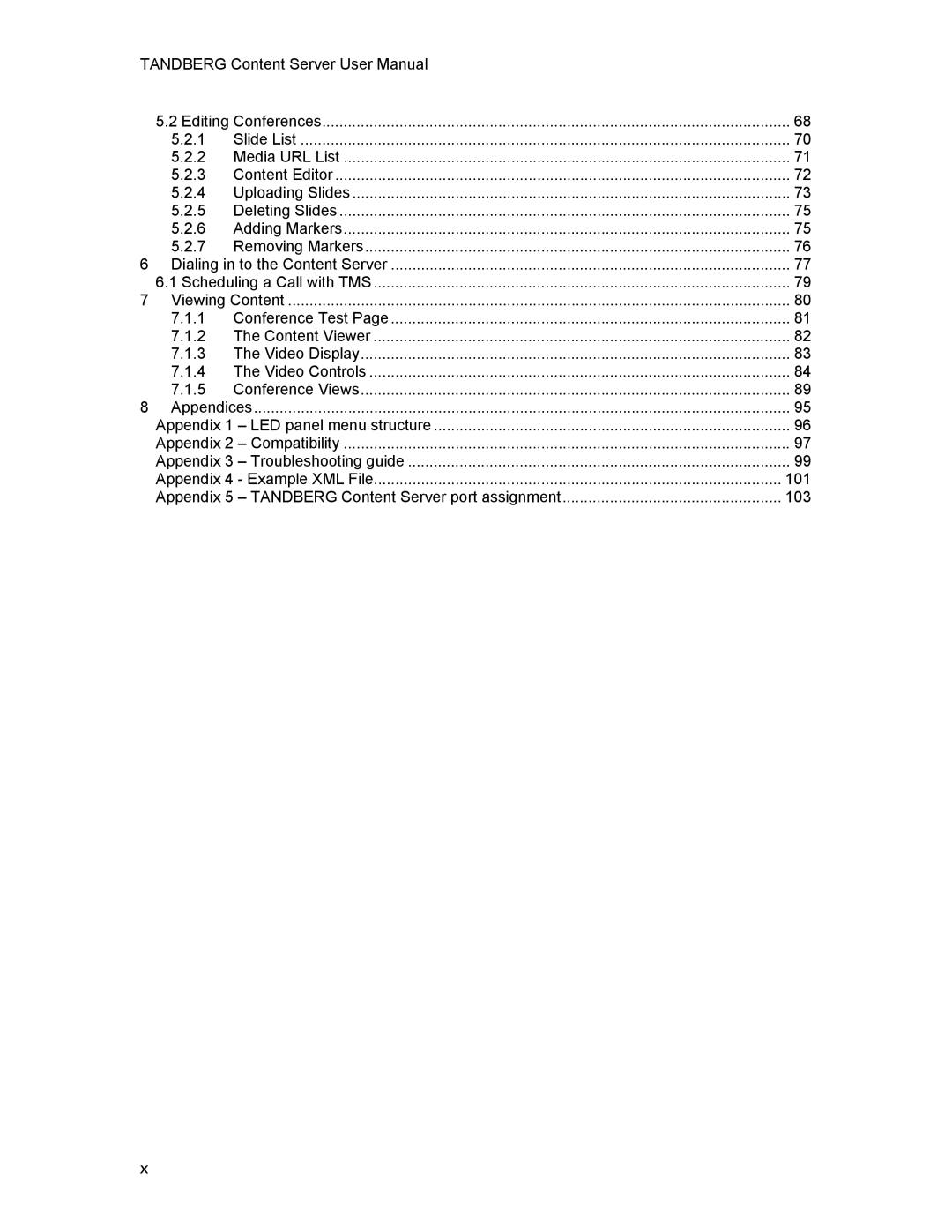 TANDBERG D1389801 user manual 101 