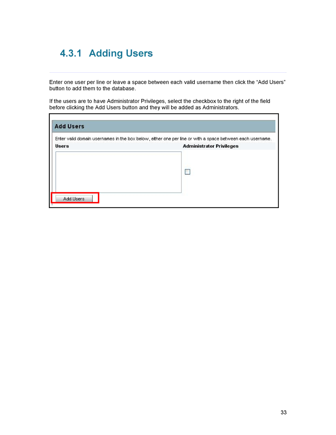 TANDBERG D1389801 user manual Adding Users 