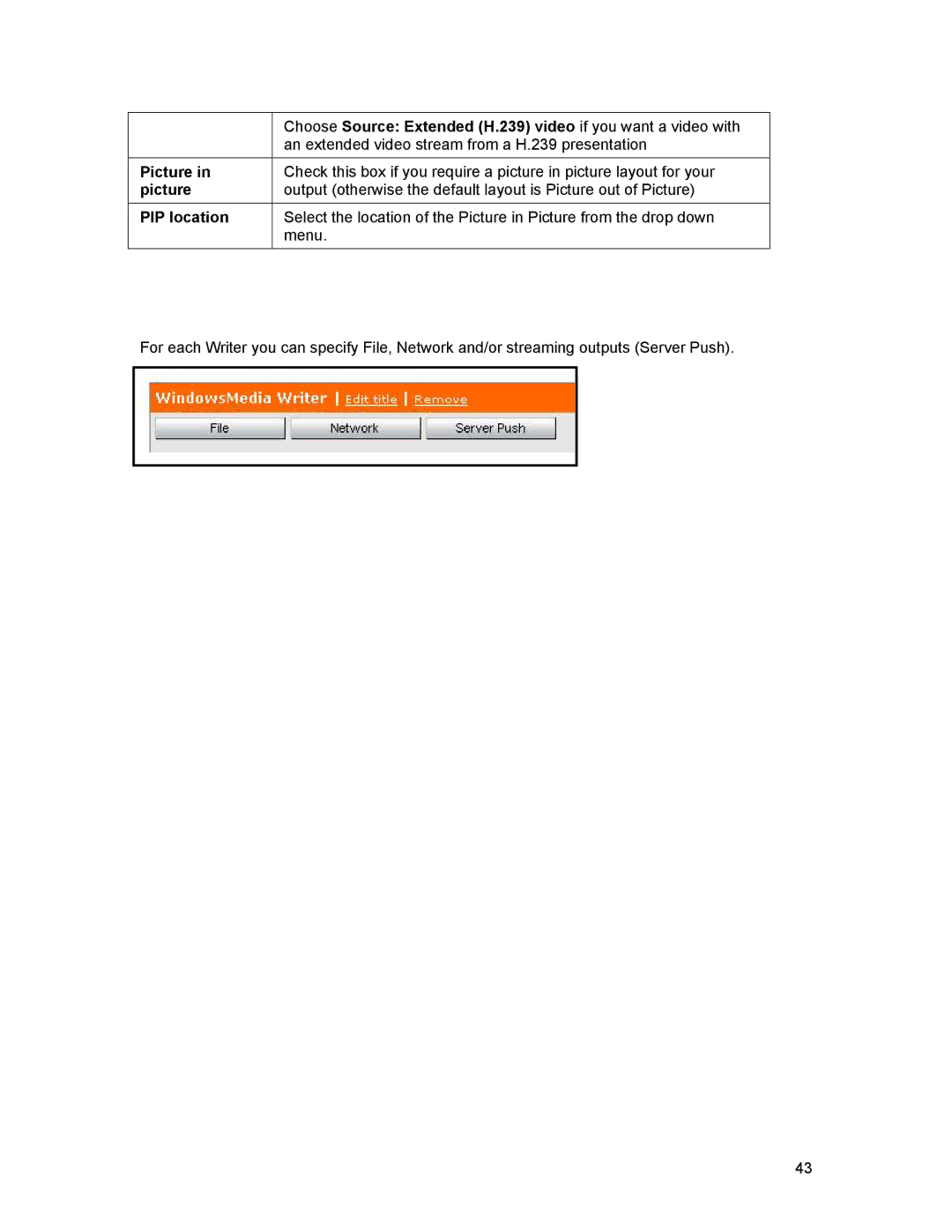 TANDBERG D1389801 user manual Picture, PIP location 