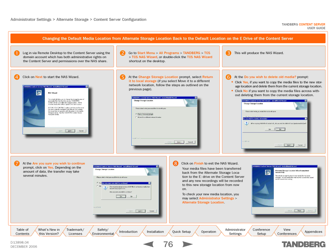 TANDBERG D13898.04 manual Tandberg Content Server 