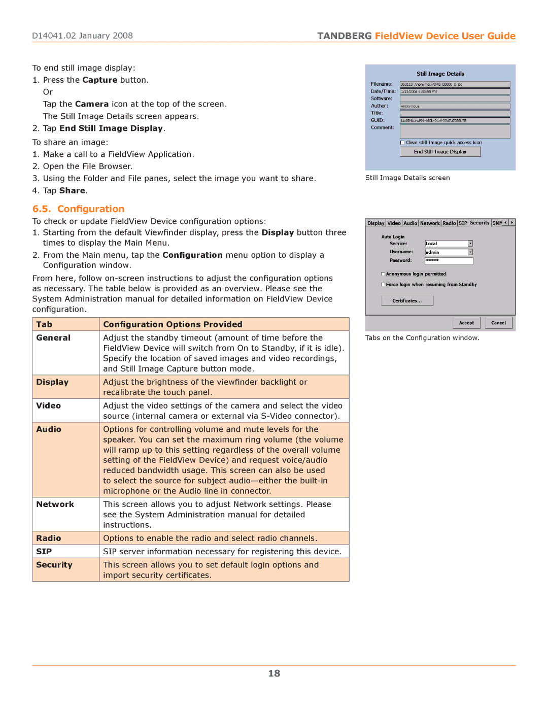 TANDBERG D14041.02 manual Configuration 