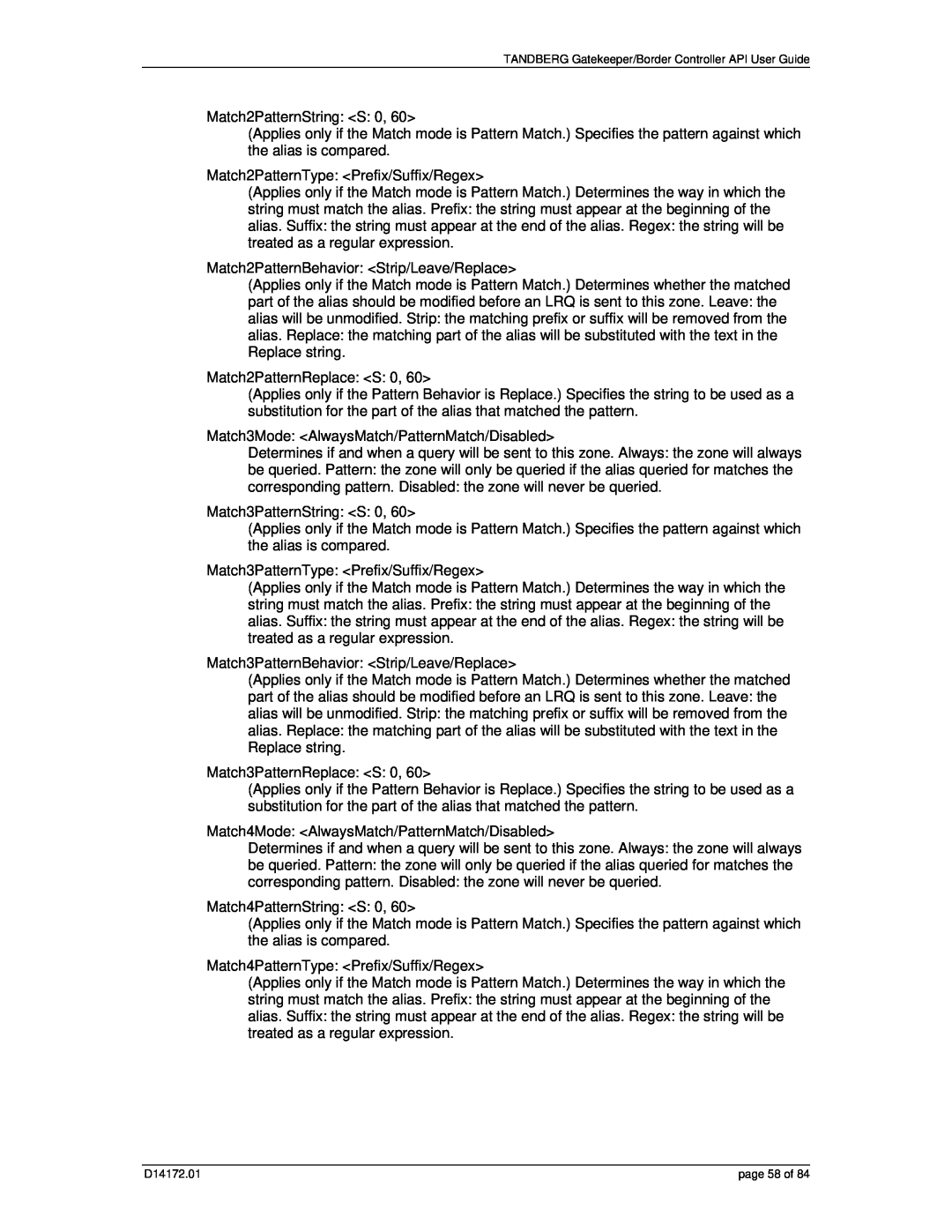 TANDBERG D14172.01 manual page 58 of 