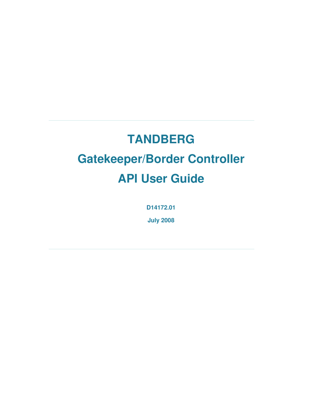 TANDBERG D14172.01 manual Tandberg 