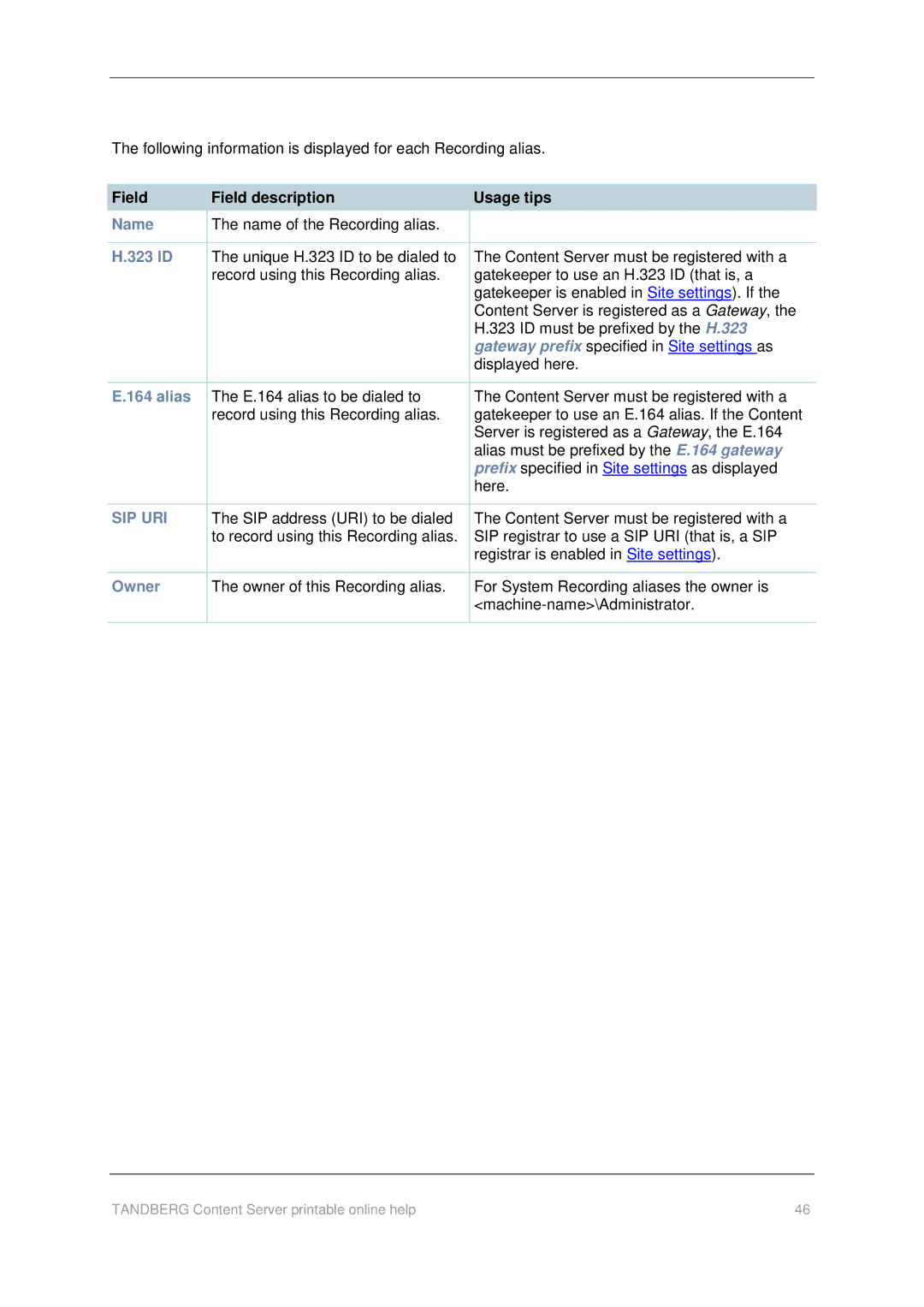 TANDBERG D1459501 manual 323 ID, Owner 