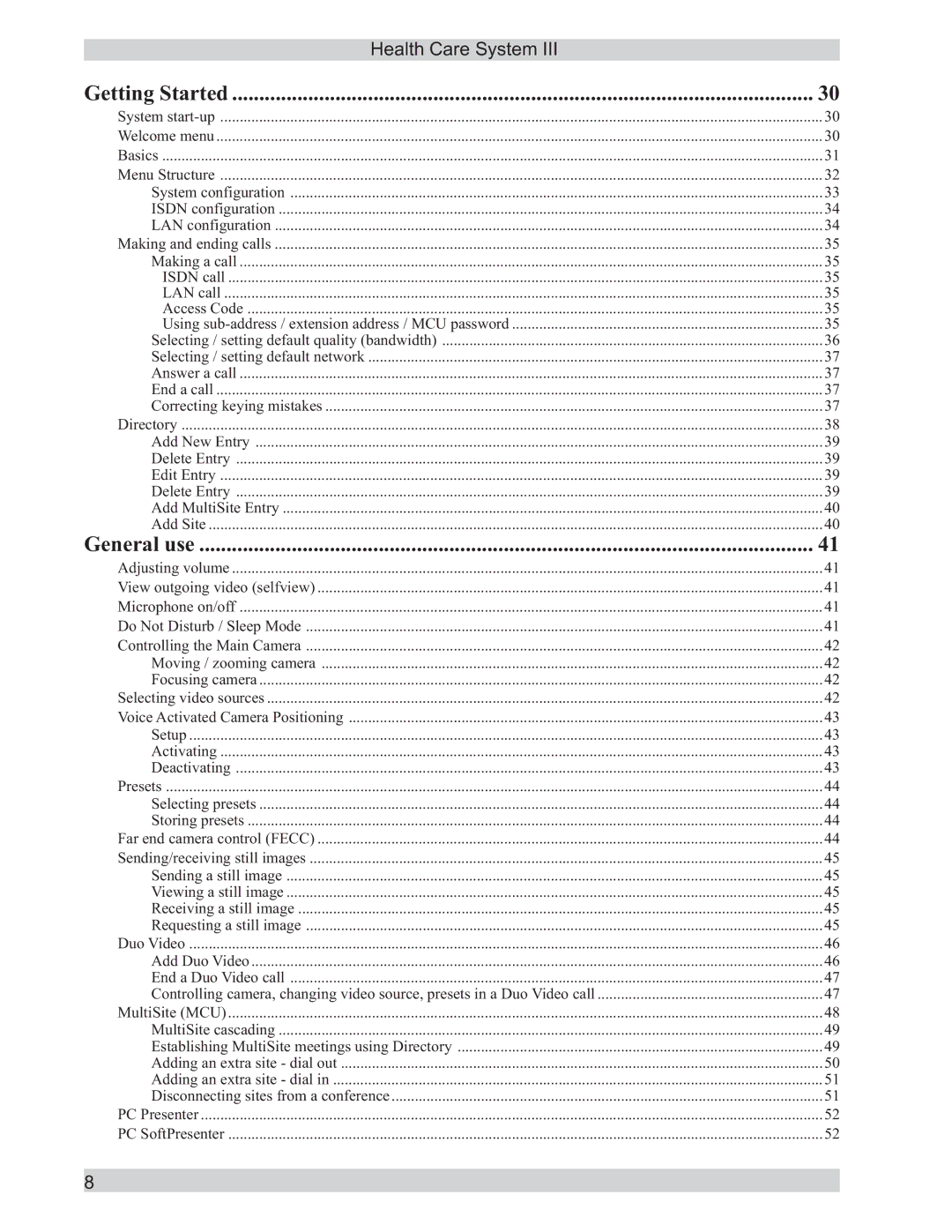 TANDBERG D50104-15 user manual Getting Started 