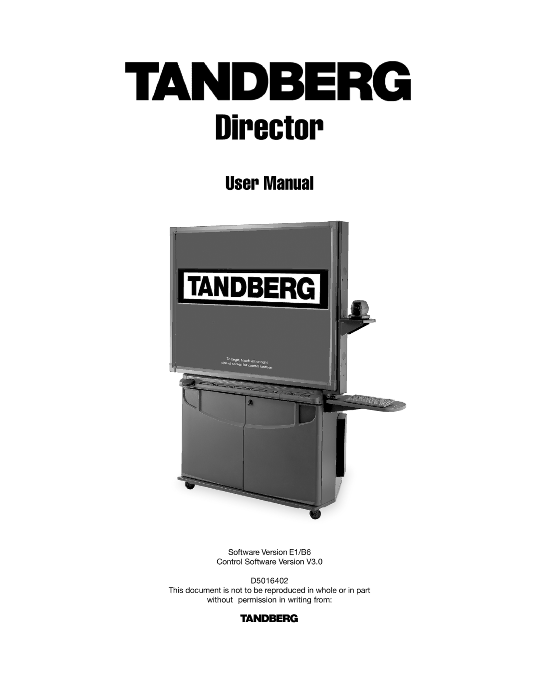 TANDBERG D5016402 user manual Director 