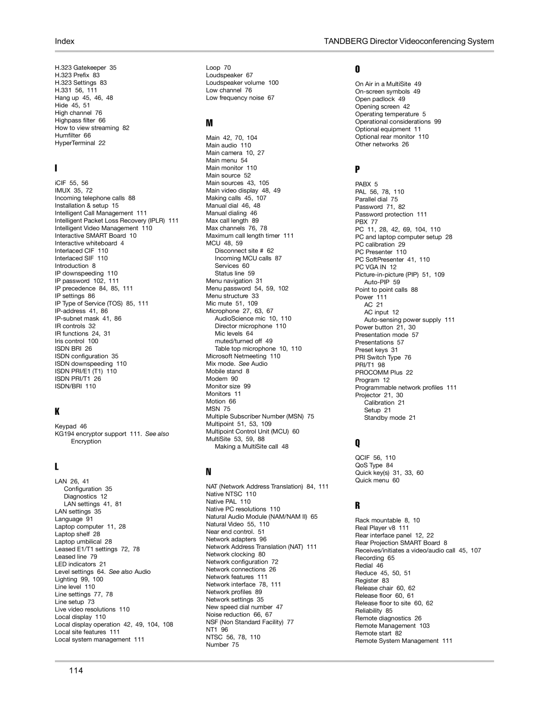 TANDBERG D5016402 user manual 114 