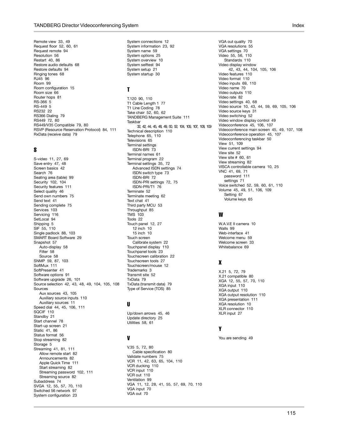 TANDBERG D5016402 user manual 115 