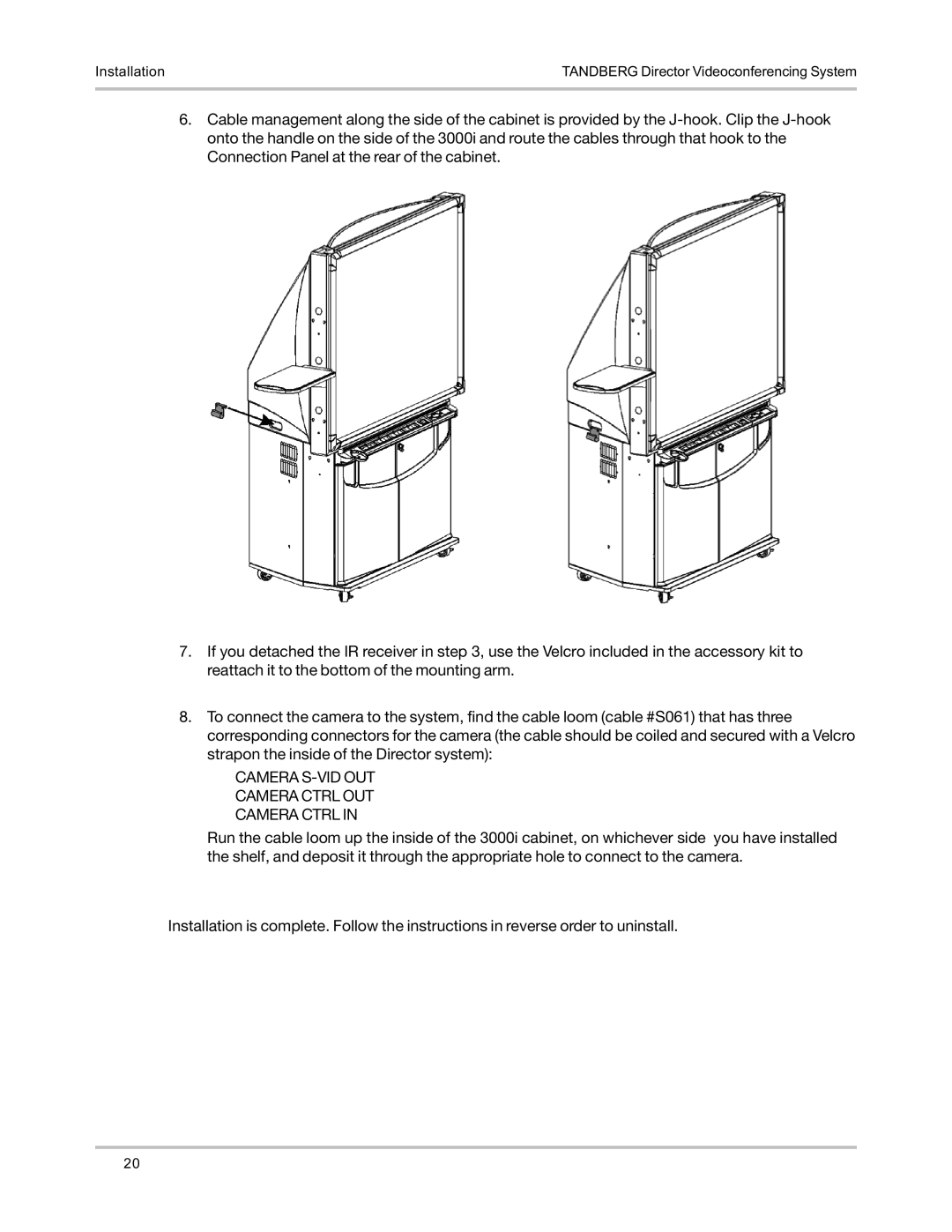 TANDBERG D5016402 user manual Camera S-VID OUT Camera Ctrl OUT 