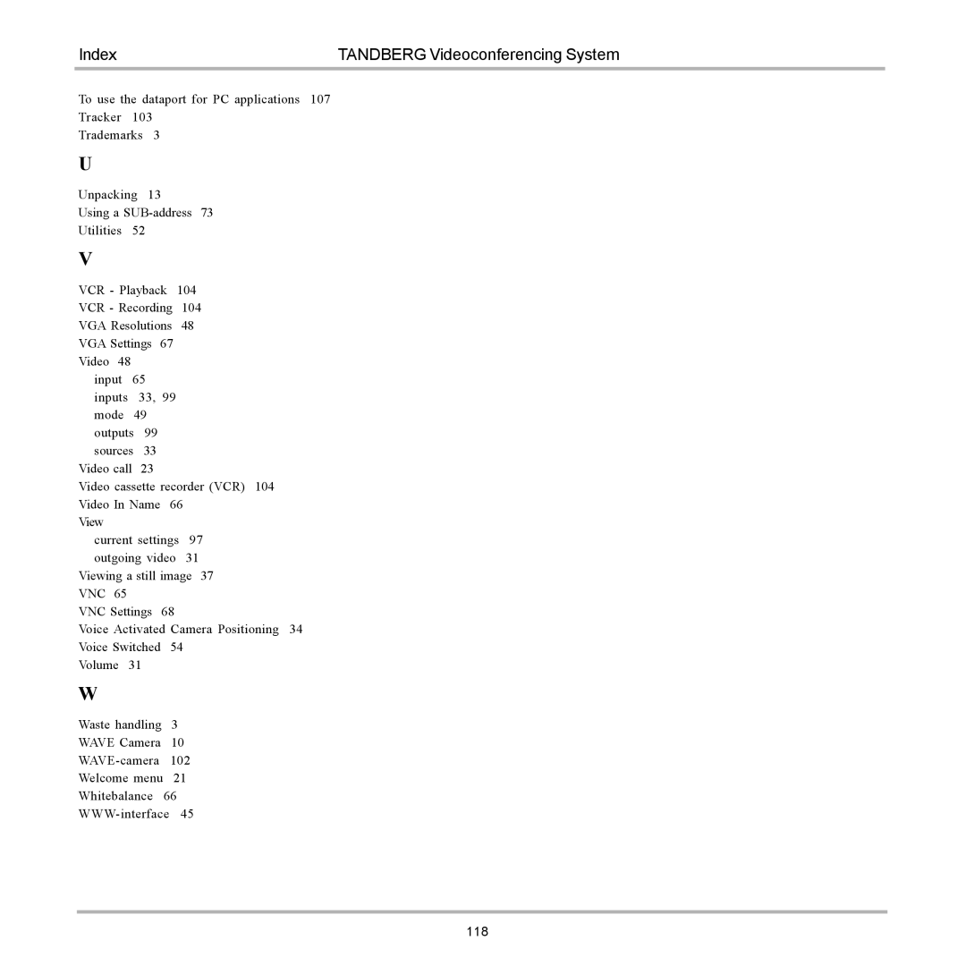 Tandberg Data 7000 manual To use the dataport for PC applications 