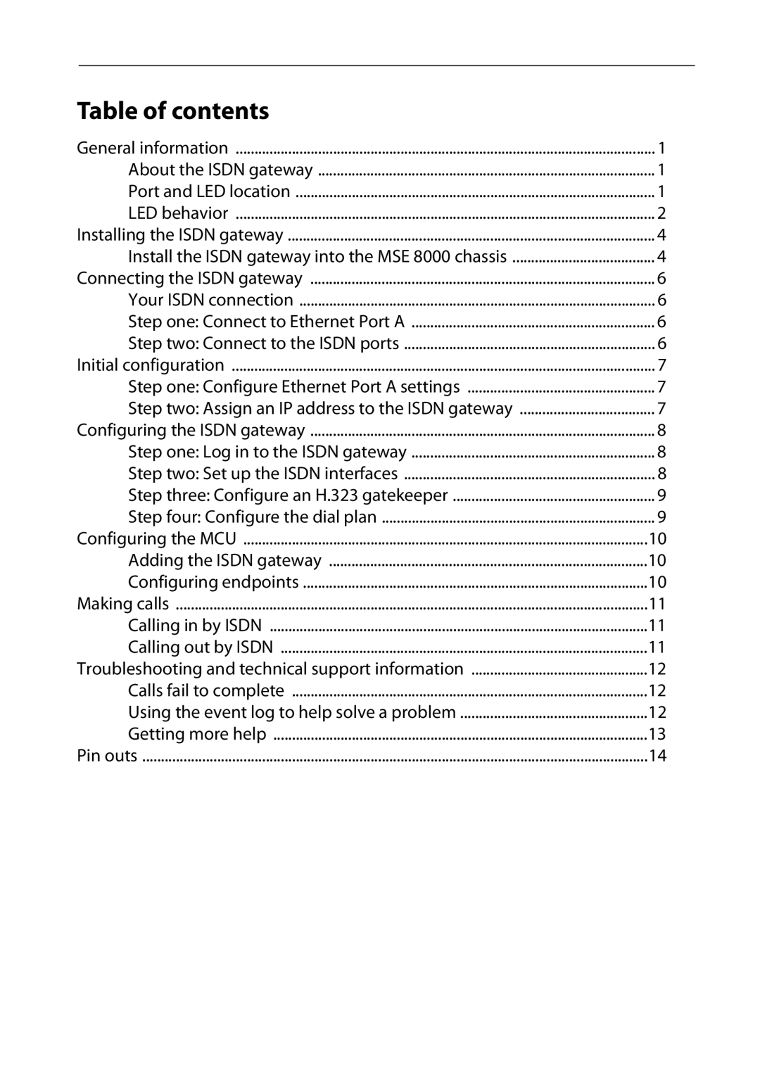 Tandberg Data MSE 8321 manual Table of contents 