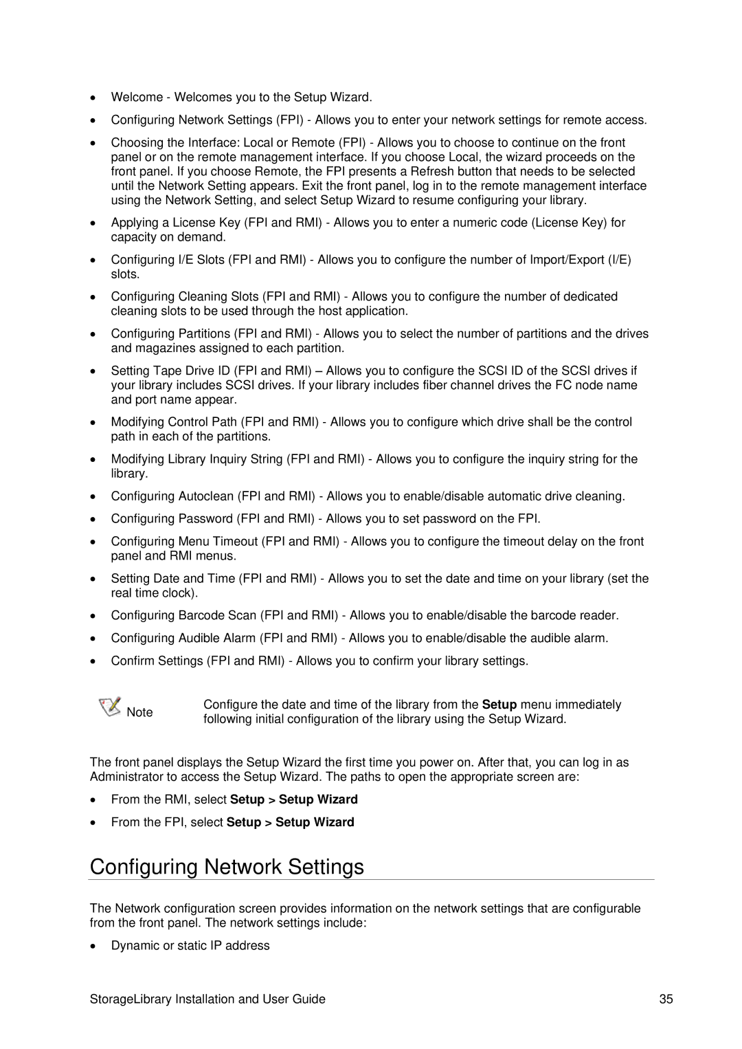 Tandberg Data T40 manual Configuring Network Settings 