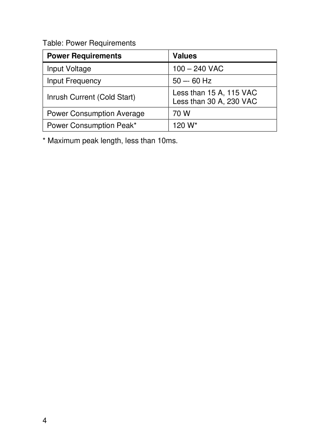 Tandberg Data T40 manual Power Requirements 