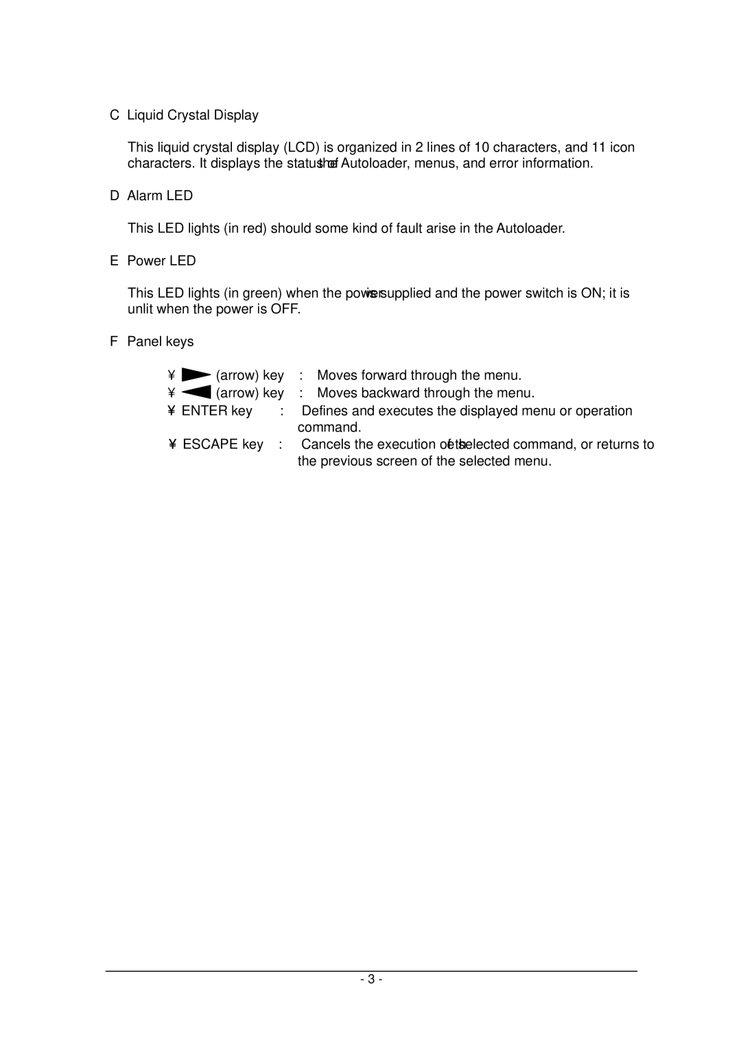 Tandberg Data Tandberg LTO2 manual ･ Enter key 