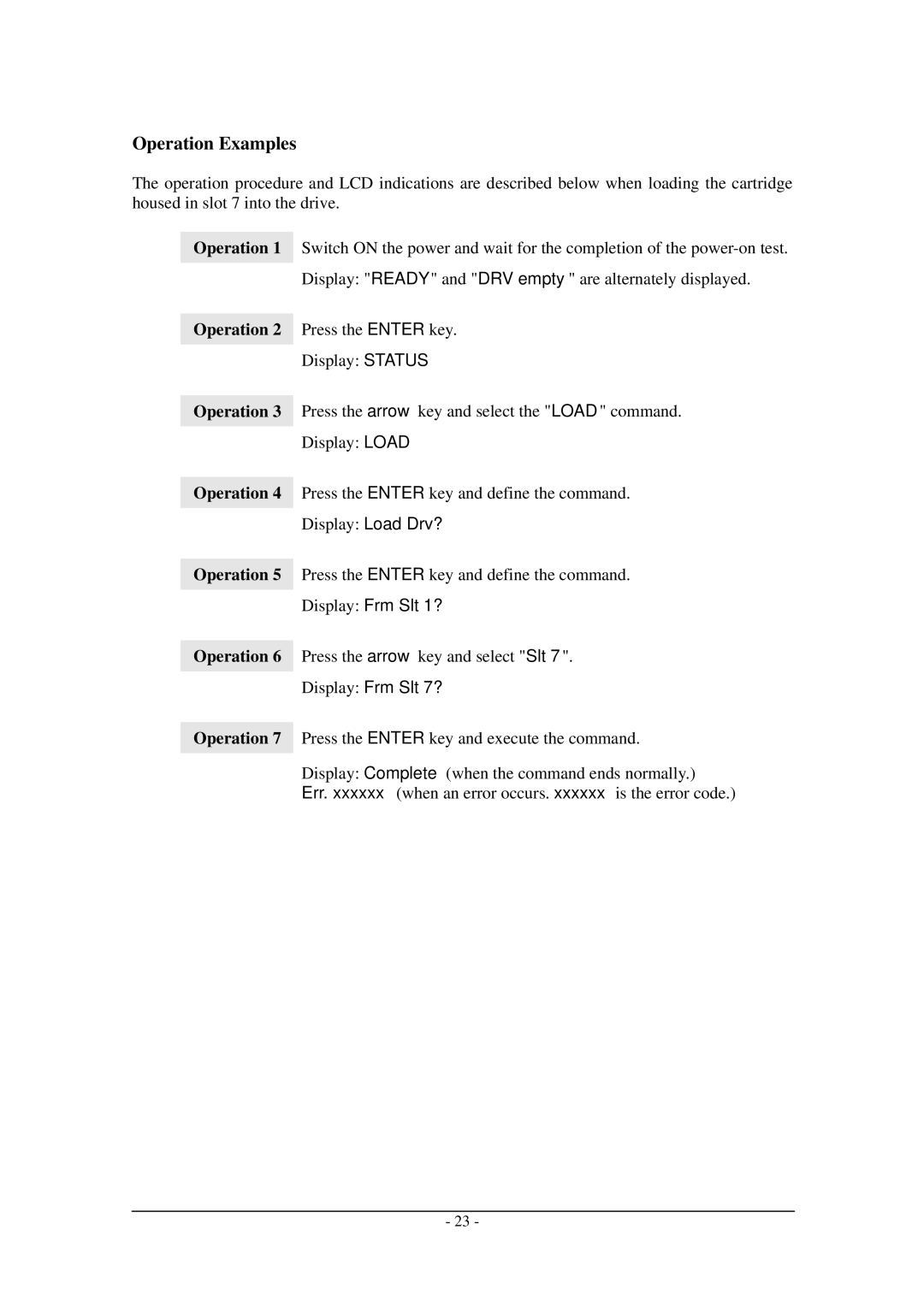 Tandberg Data Tandberg LTO2 manual Display Frm Slt 1? 